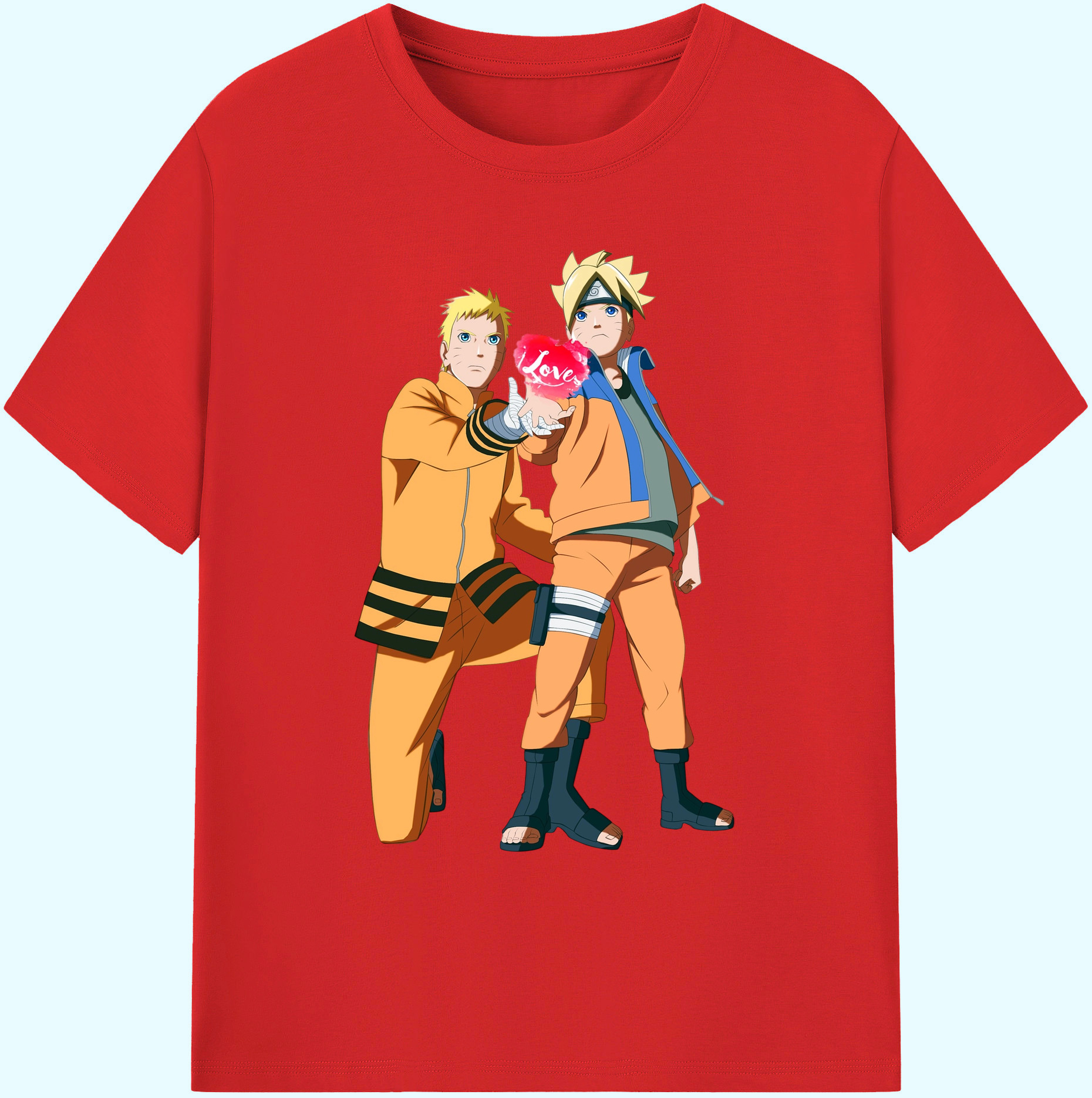 （画像用） NARUTO -ナルト- うずまき ボルト Uzumaki Boruto 綿100％ メンズ半袖Tシャツ｜肌触りやわらか＆通気性