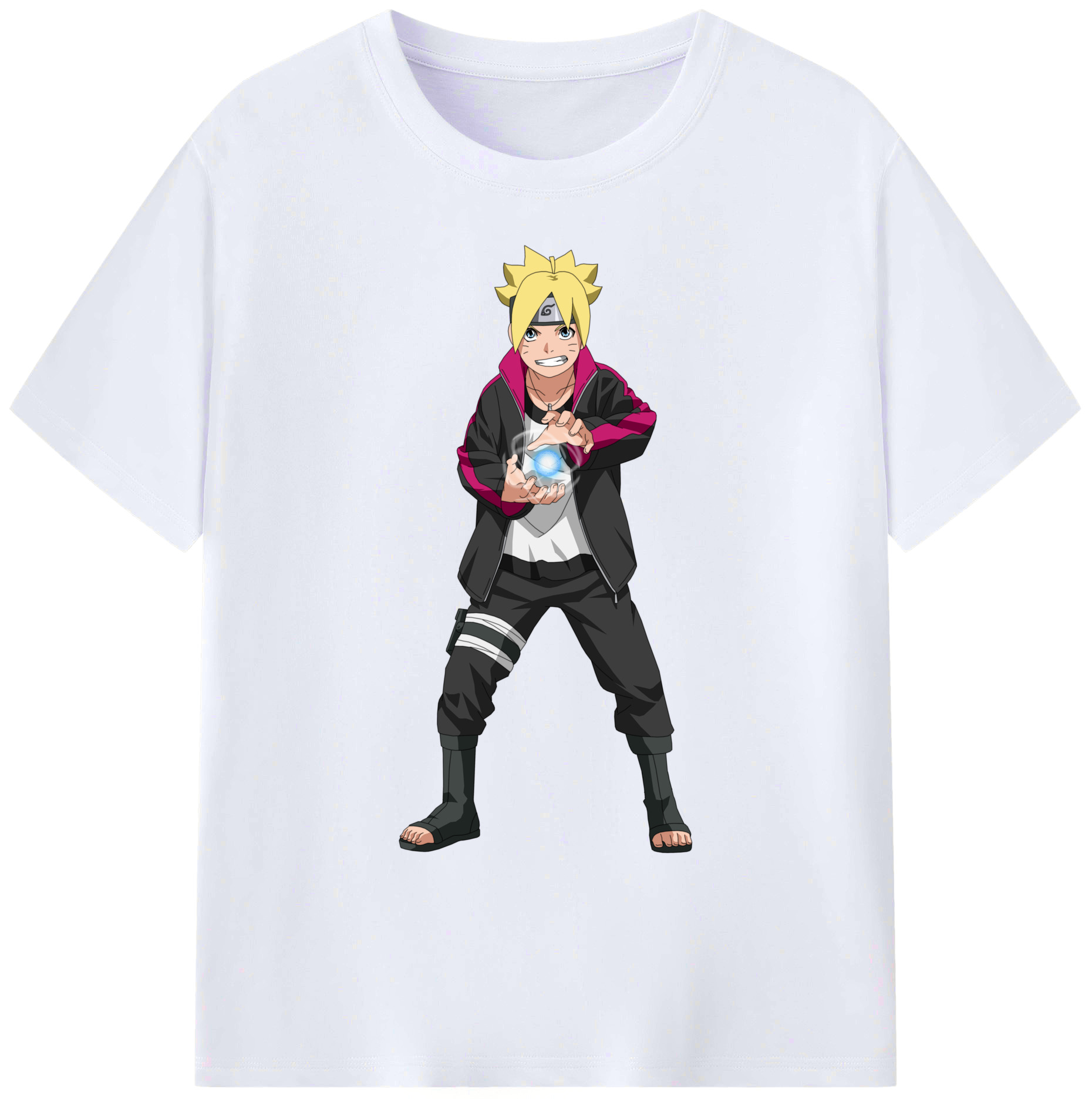 （画像用） NARUTO -ナルト- うずまき ボルト Uzumaki Boruto 綿100％ メンズ半袖Tシャツ｜肌触りやわらか＆通気性