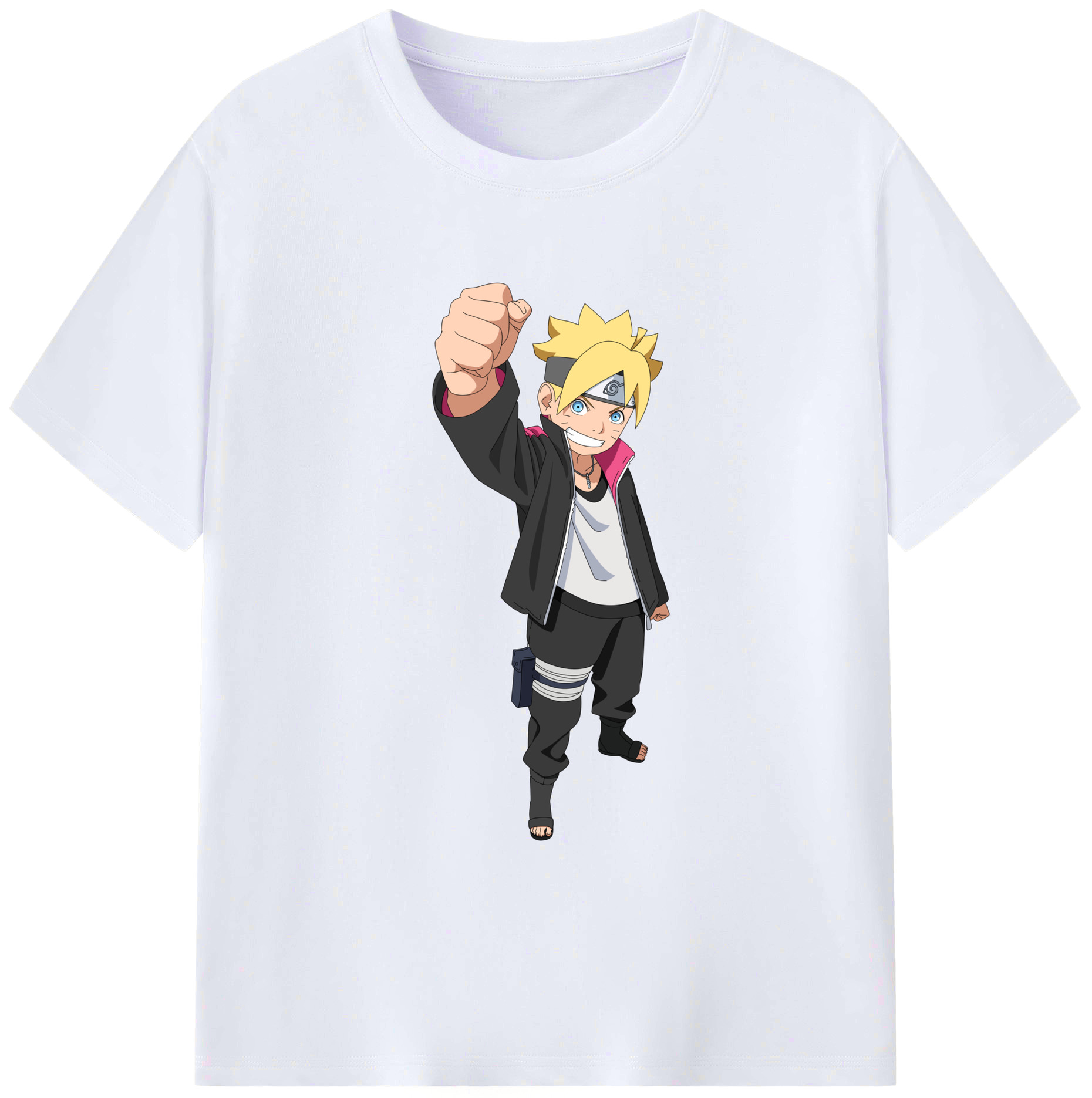 （画像用） NARUTO -ナルト- うずまき ボルト Uzumaki Boruto 綿100％ メンズ半袖Tシャツ｜肌触りやわらか＆通気性
