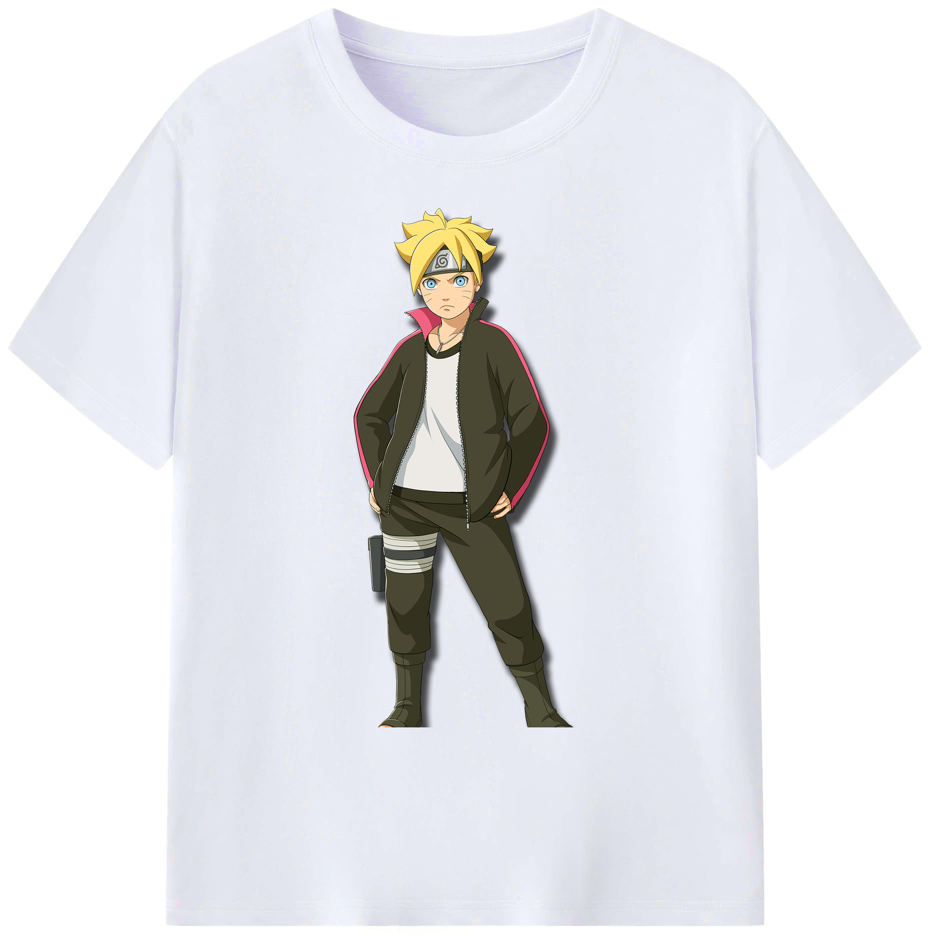 （画像用） NARUTO -ナルト- うずまき ボルト Uzumaki Boruto 綿100％ メンズ半袖Tシャツ｜肌触りやわらか＆通気性