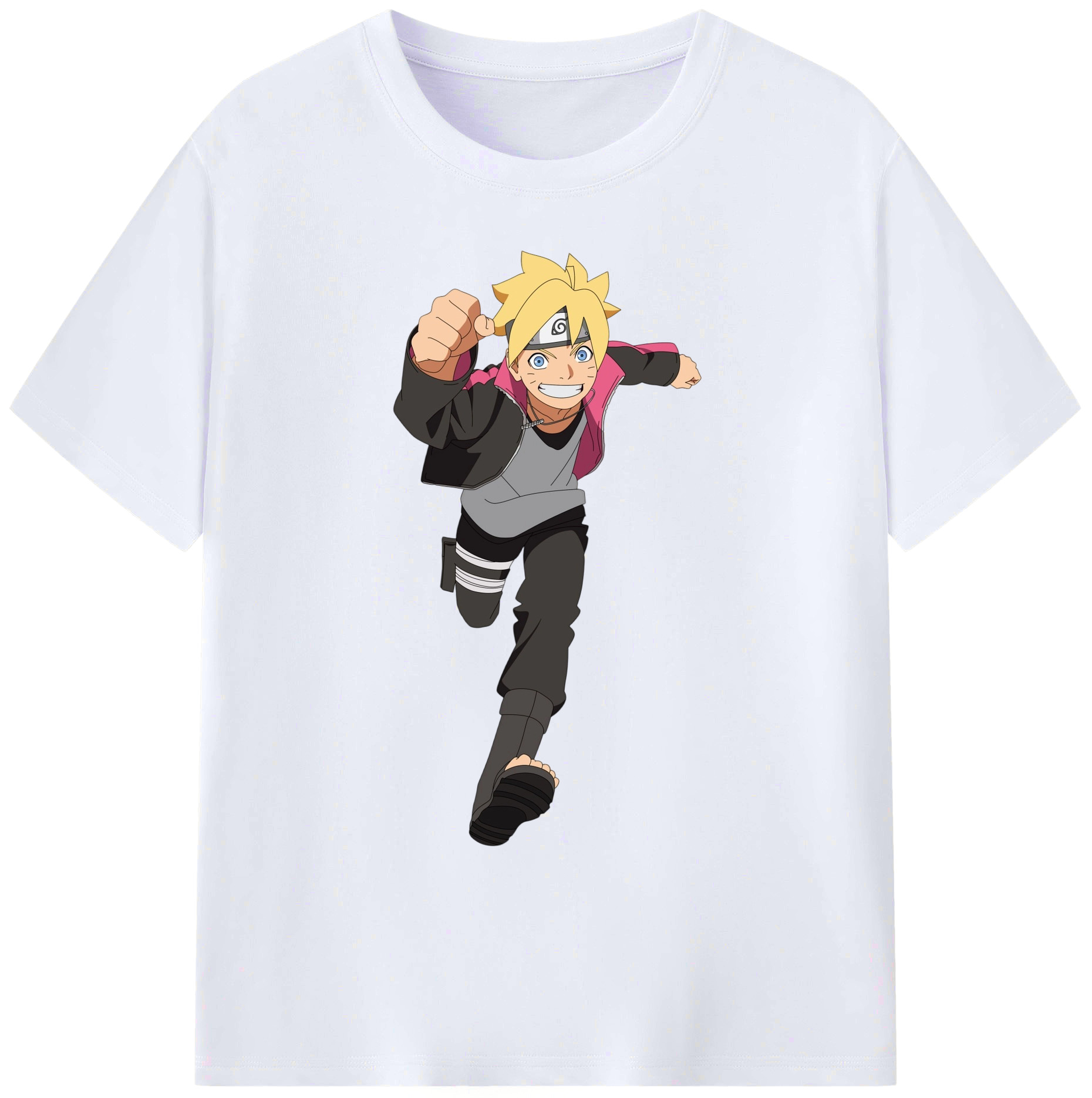 （画像用） NARUTO -ナルト- うずまき ボルト Uzumaki Boruto 綿100％ メンズ半袖Tシャツ｜肌触りやわらか＆通気性