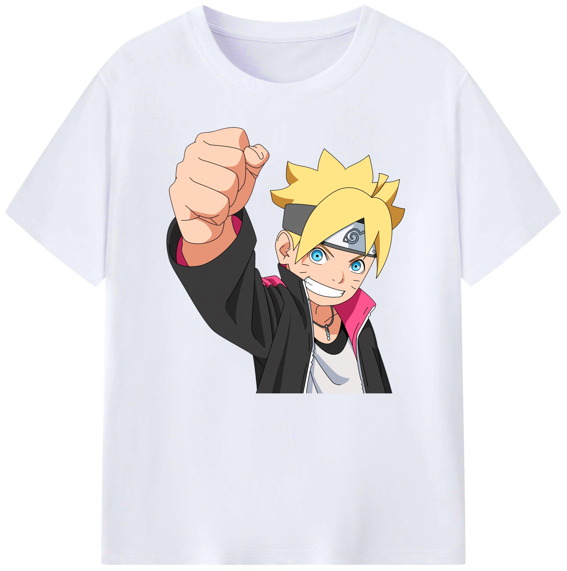 （画像用） NARUTO -ナルト- うずまき ボルト Uzumaki Boruto 綿100％ メンズ半袖Tシャツ｜肌触りやわらか＆通気性