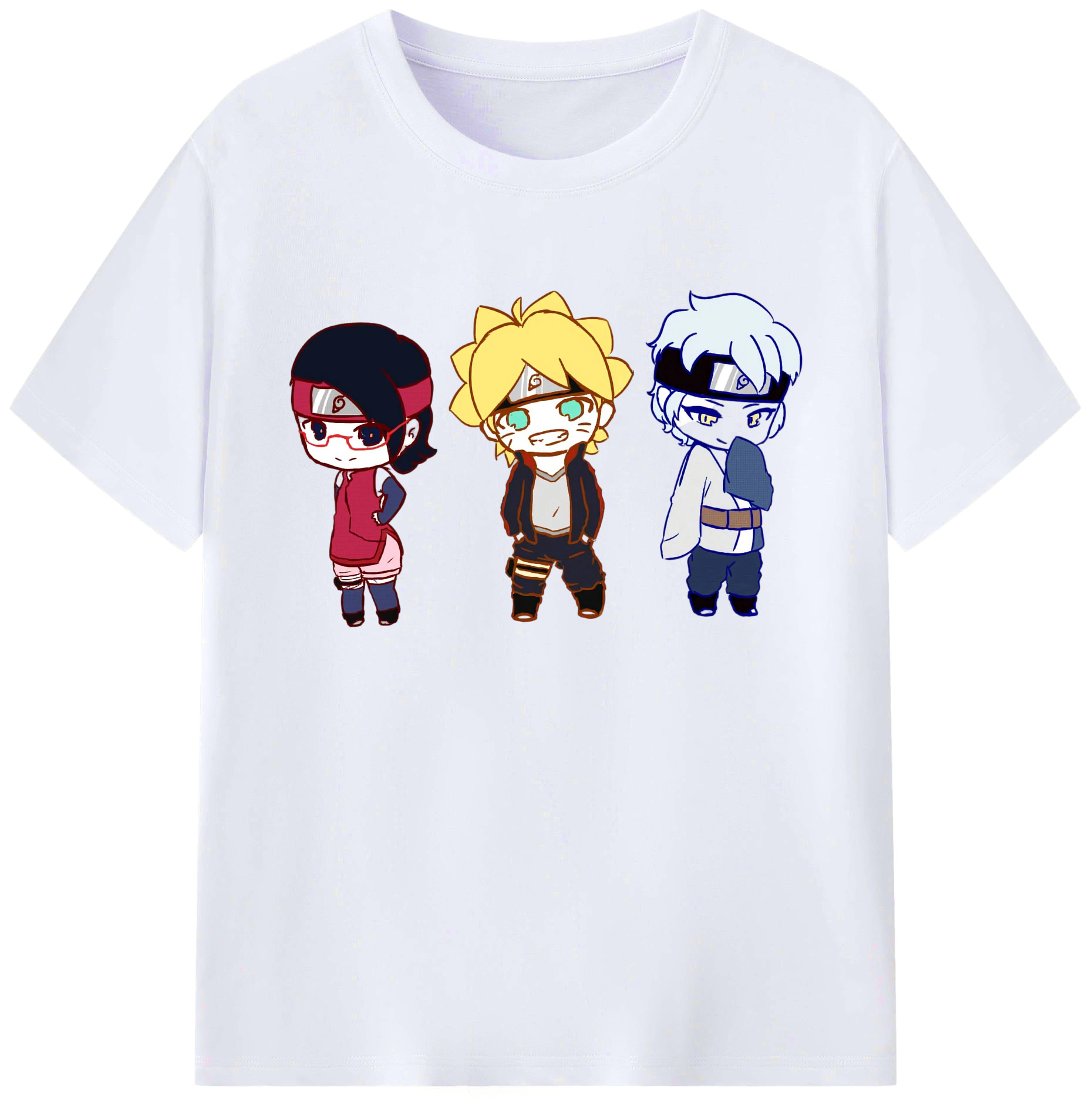 （画像用） NARUTO -ナルト- うずまき ボルト Uzumaki Boruto 綿100％ メンズ半袖Tシャツ｜肌触りやわらか＆通気性