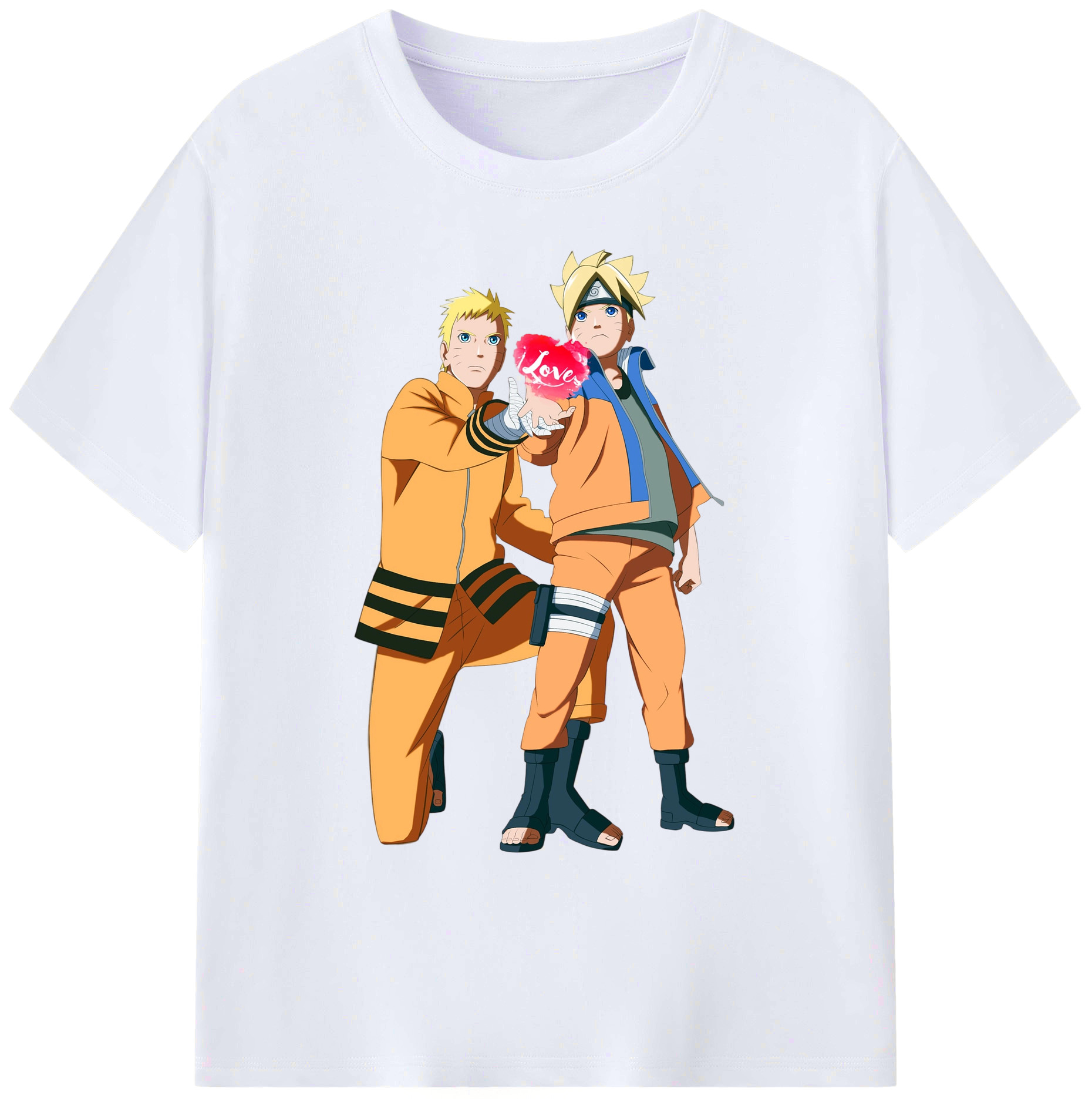 （画像用） NARUTO -ナルト- うずまき ボルト Uzumaki Boruto 綿100％ メンズ半袖Tシャツ｜肌触りやわらか＆通気性