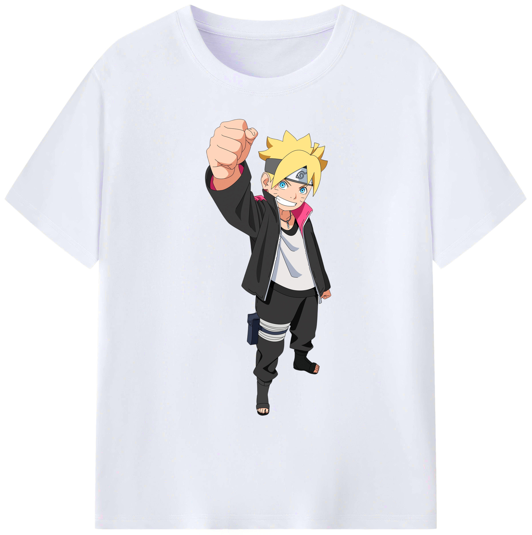 （画像用） NARUTO -ナルト- うずまき ボルト Uzumaki Boruto 綿100％ メンズ半袖Tシャツ｜肌触りやわらか＆通気性