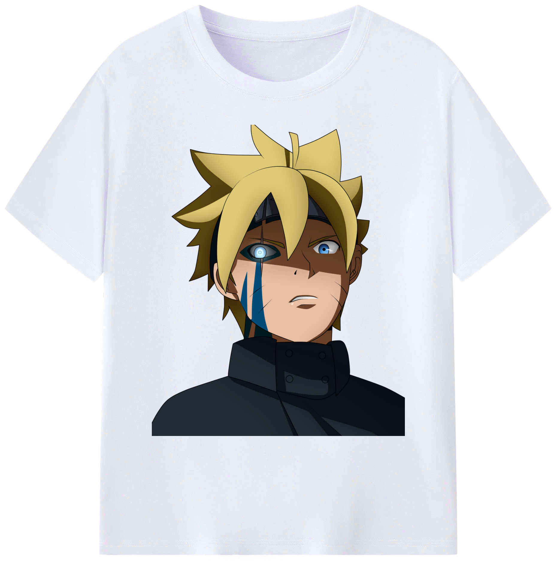 （画像用） NARUTO -ナルト- うずまき ボルト Uzumaki Boruto 綿100％ メンズ半袖Tシャツ｜肌触りやわらか＆通気性