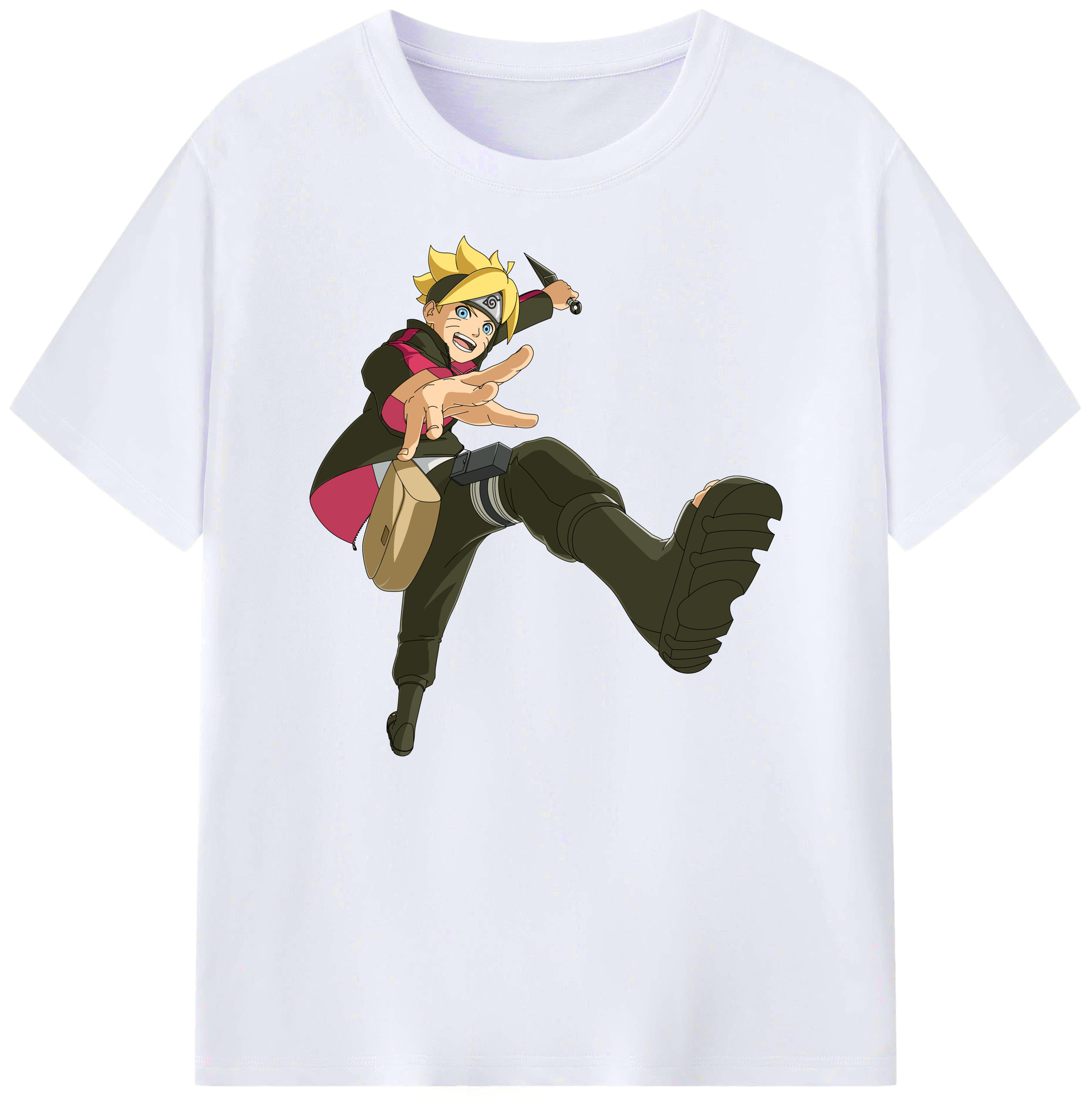 （画像用） NARUTO -ナルト- うずまき ボルト Uzumaki Boruto 綿100％ メンズ半袖Tシャツ｜肌触りやわらか＆通気性