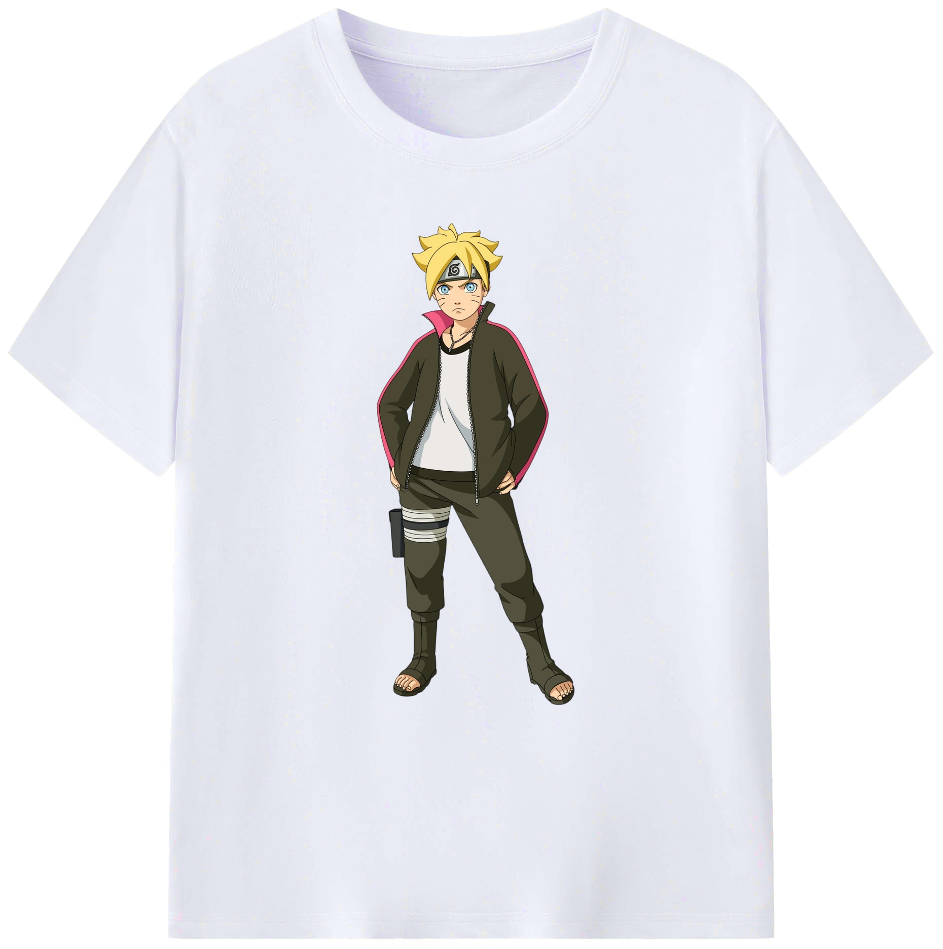 （画像用） NARUTO -ナルト- うずまき ボルト Uzumaki Boruto 綿100％ メンズ半袖Tシャツ｜肌触りやわらか＆通気性
