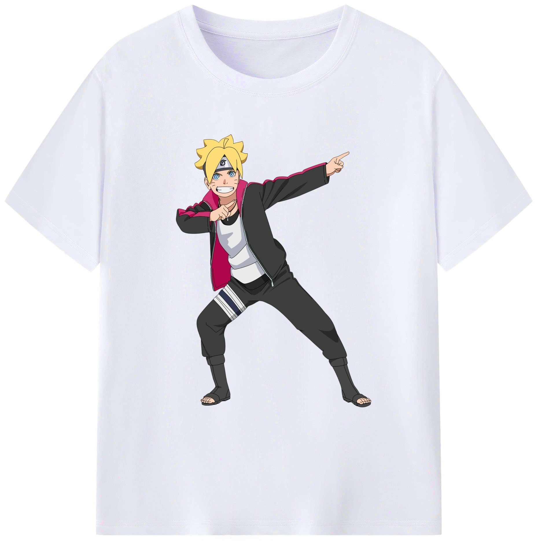 （画像用） NARUTO -ナルト- うずまき ボルト Uzumaki Boruto 綿100％ メンズ半袖Tシャツ｜肌触りやわらか＆通気性