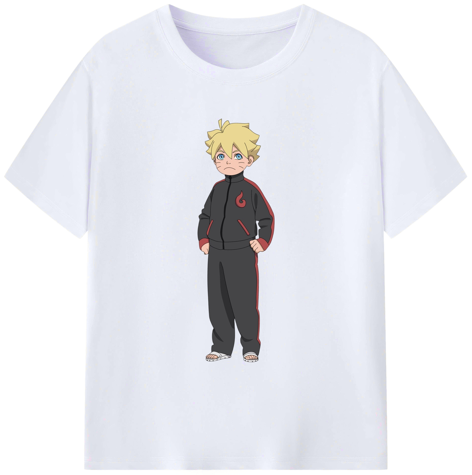 （画像用） NARUTO -ナルト- うずまき ボルト Uzumaki Boruto 綿100％ メンズ半袖Tシャツ｜肌触りやわらか＆通気性