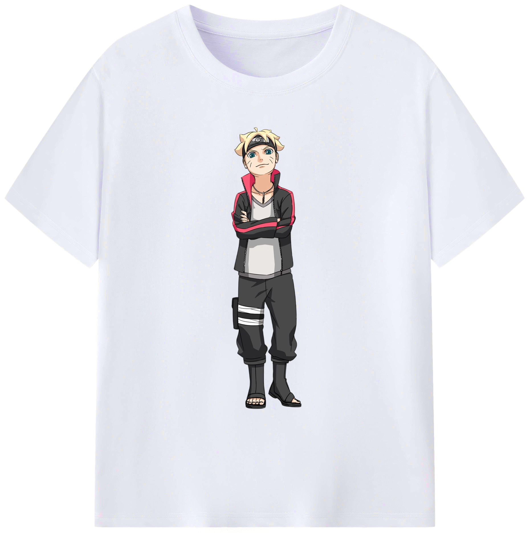 （画像用） NARUTO -ナルト- うずまき ボルト Uzumaki Boruto 綿100％ メンズ半袖Tシャツ｜肌触りやわらか＆通気性