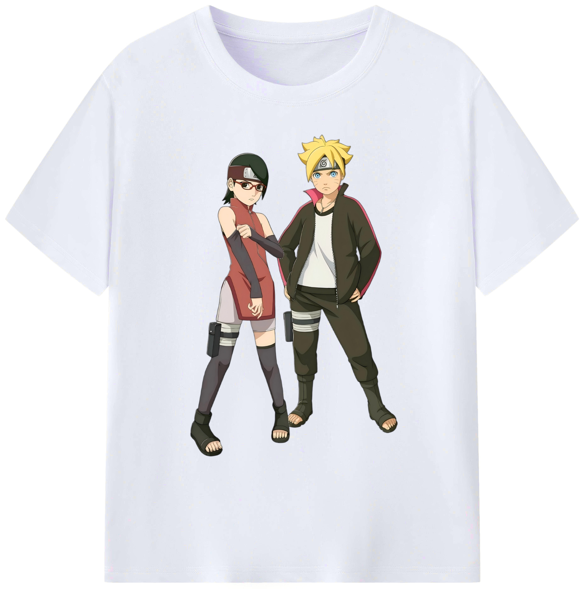 （画像用） NARUTO -ナルト- うずまき ボルト Uzumaki Boruto 綿100％ メンズ半袖Tシャツ｜肌触りやわらか＆通気性