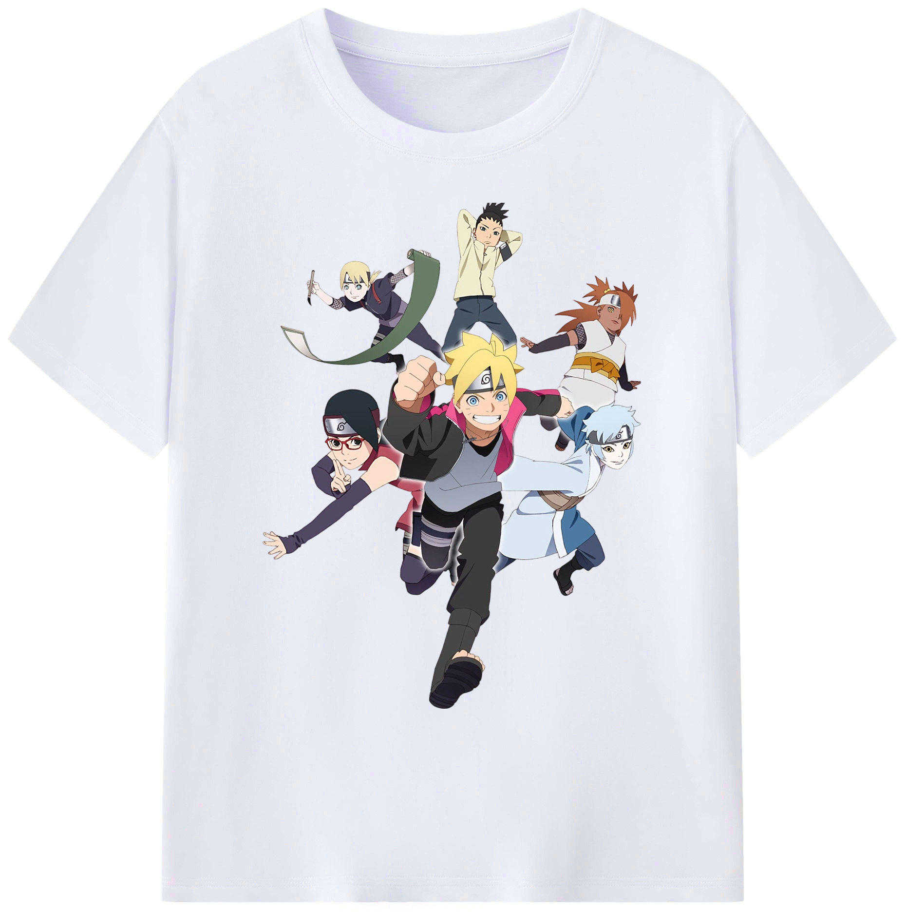 （画像用） NARUTO -ナルト- うずまき ボルト Uzumaki Boruto 綿100％ メンズ半袖Tシャツ｜肌触りやわらか＆通気性
