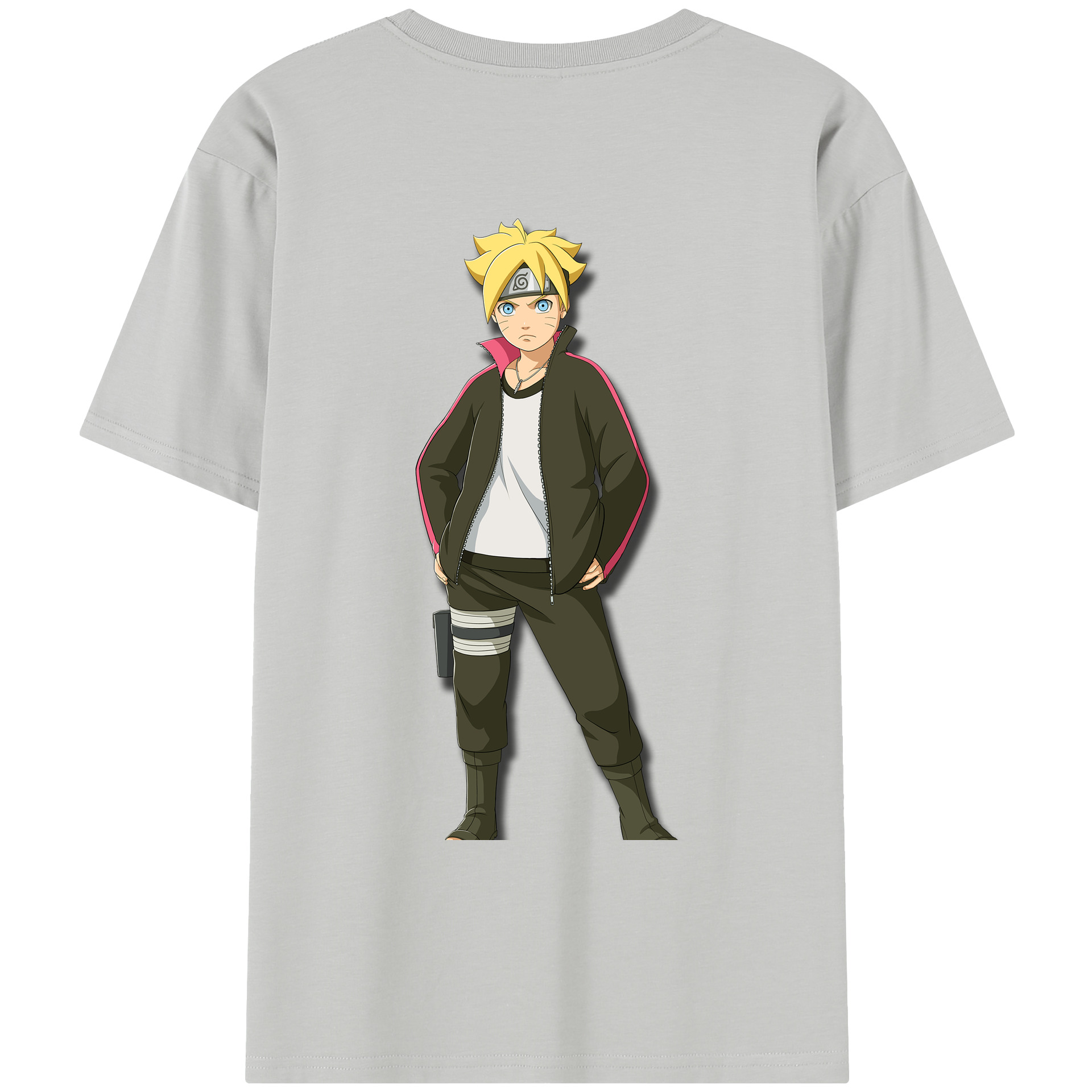 （画像用） NARUTO -ナルト- うずまき ボルト Uzumaki Boruto レディース半袖Tシャツ(バックプリント)