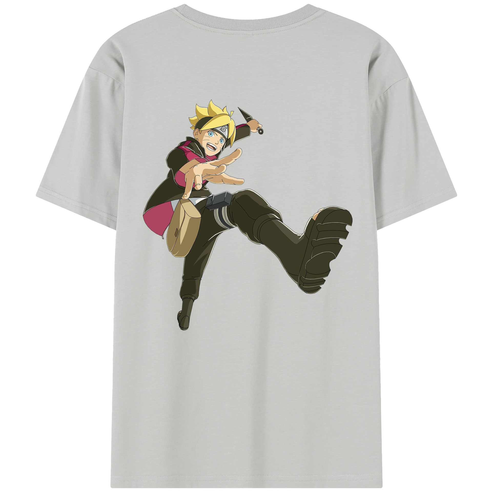 （画像用） NARUTO -ナルト- うずまき ボルト Uzumaki Boruto レディース半袖Tシャツ(バックプリント)
