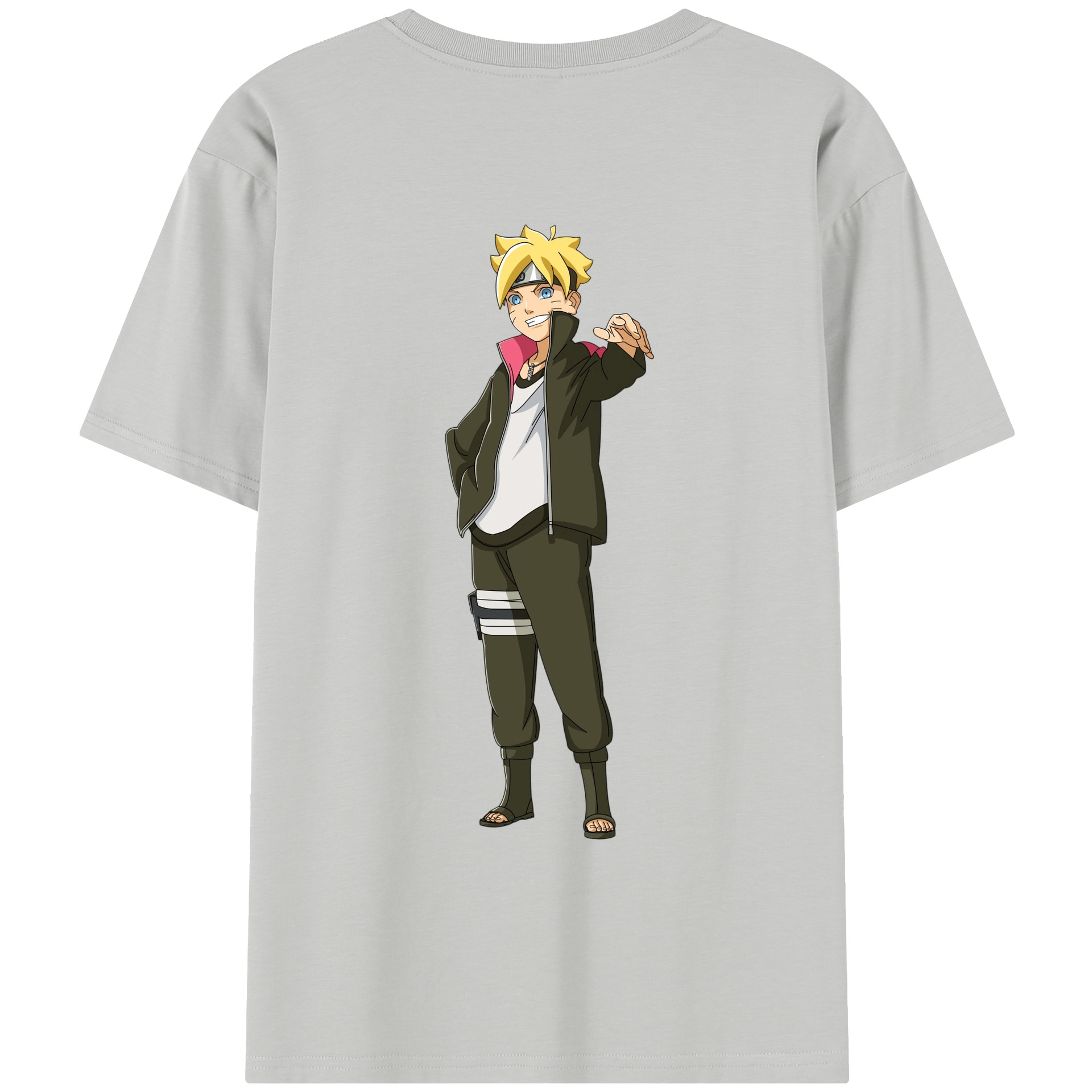 （画像用） NARUTO -ナルト- うずまき ボルト Uzumaki Boruto レディース半袖Tシャツ(バックプリント)