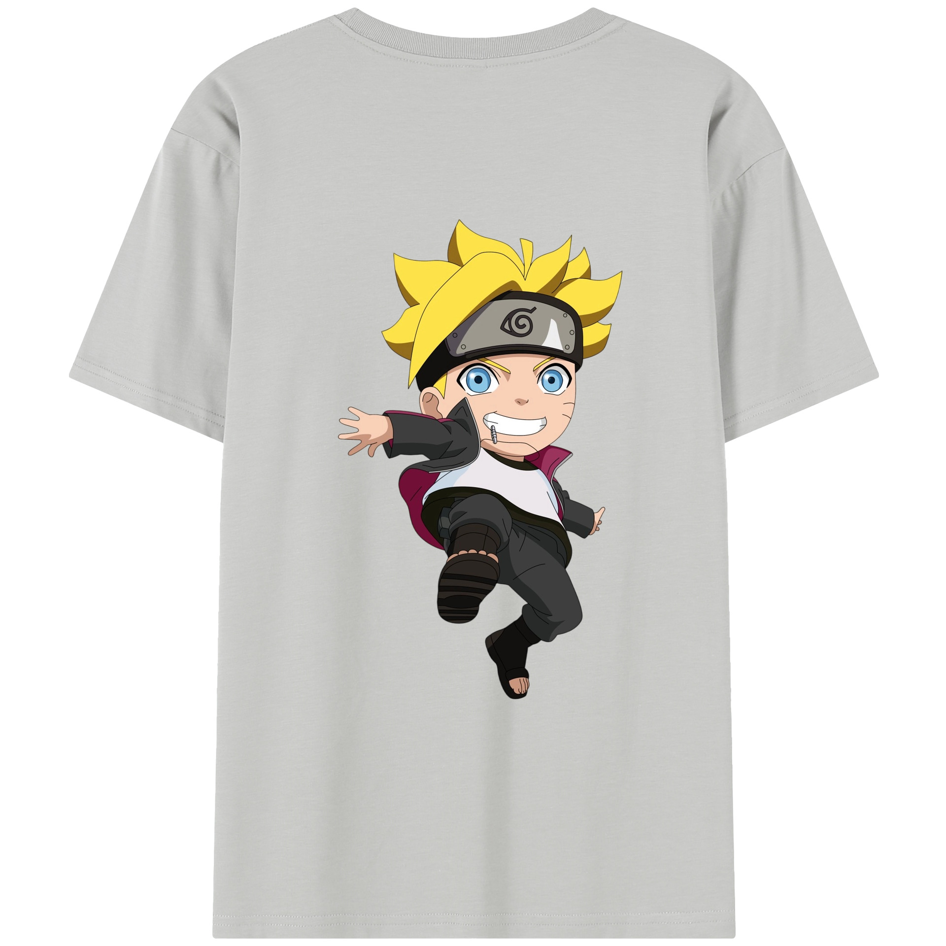 （画像用） NARUTO -ナルト- うずまき ボルト Uzumaki Boruto レディース半袖Tシャツ(バックプリント)