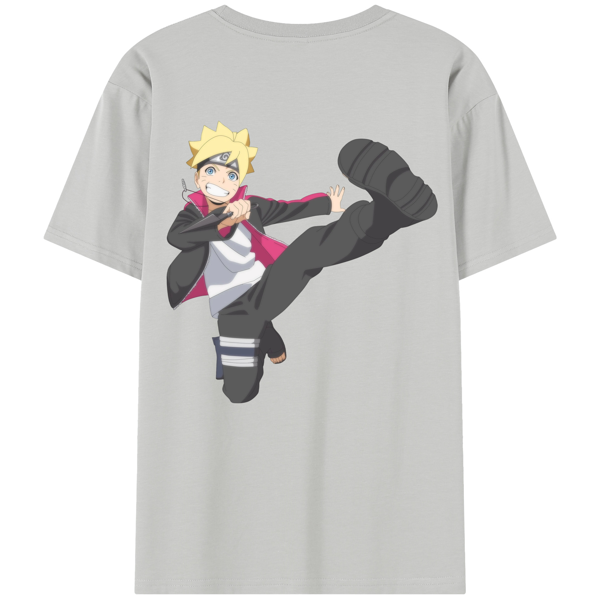 （画像用） NARUTO -ナルト- うずまき ボルト Uzumaki Boruto レディース半袖Tシャツ(バックプリント)