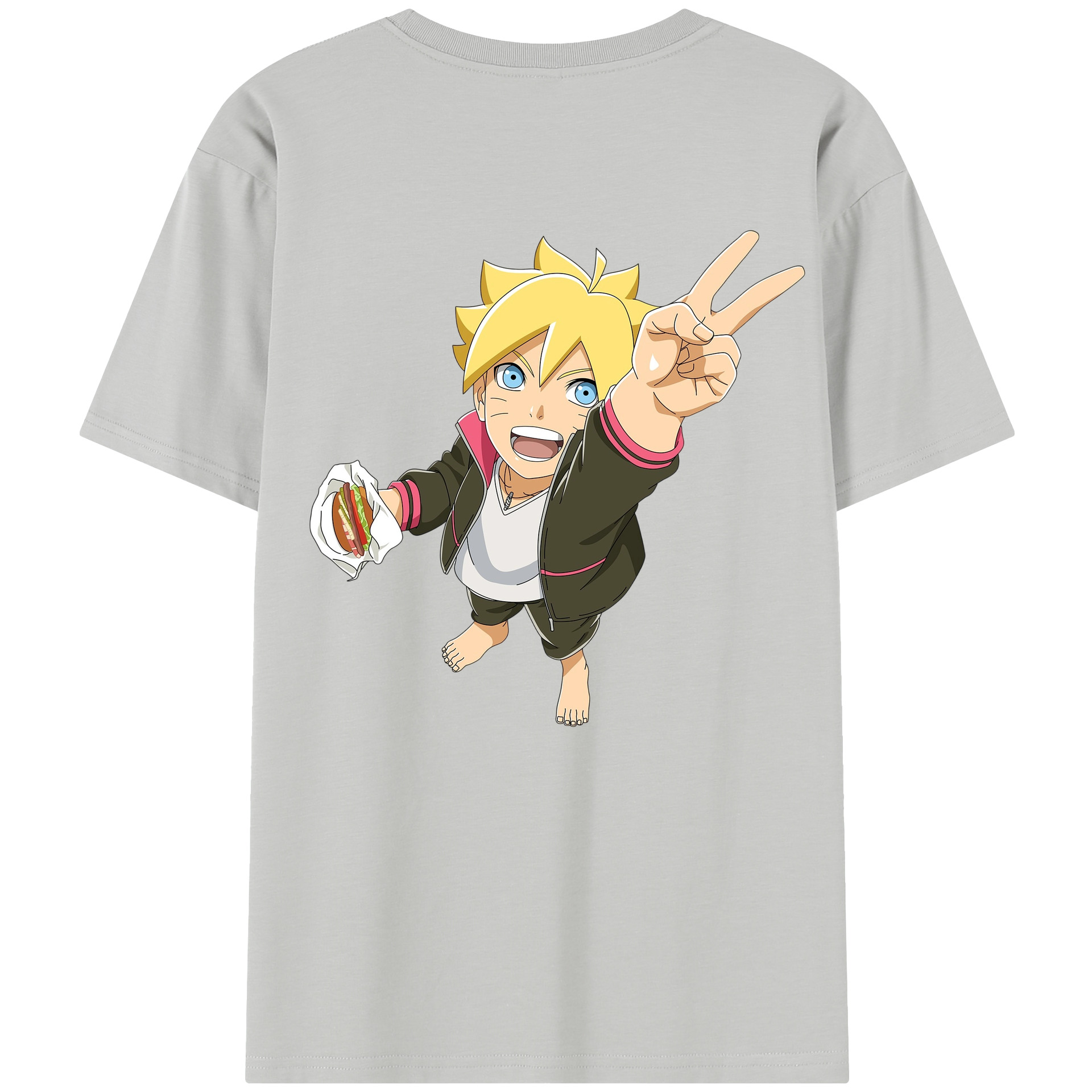 （画像用） NARUTO -ナルト- うずまき ボルト Uzumaki Boruto レディース半袖Tシャツ(バックプリント)