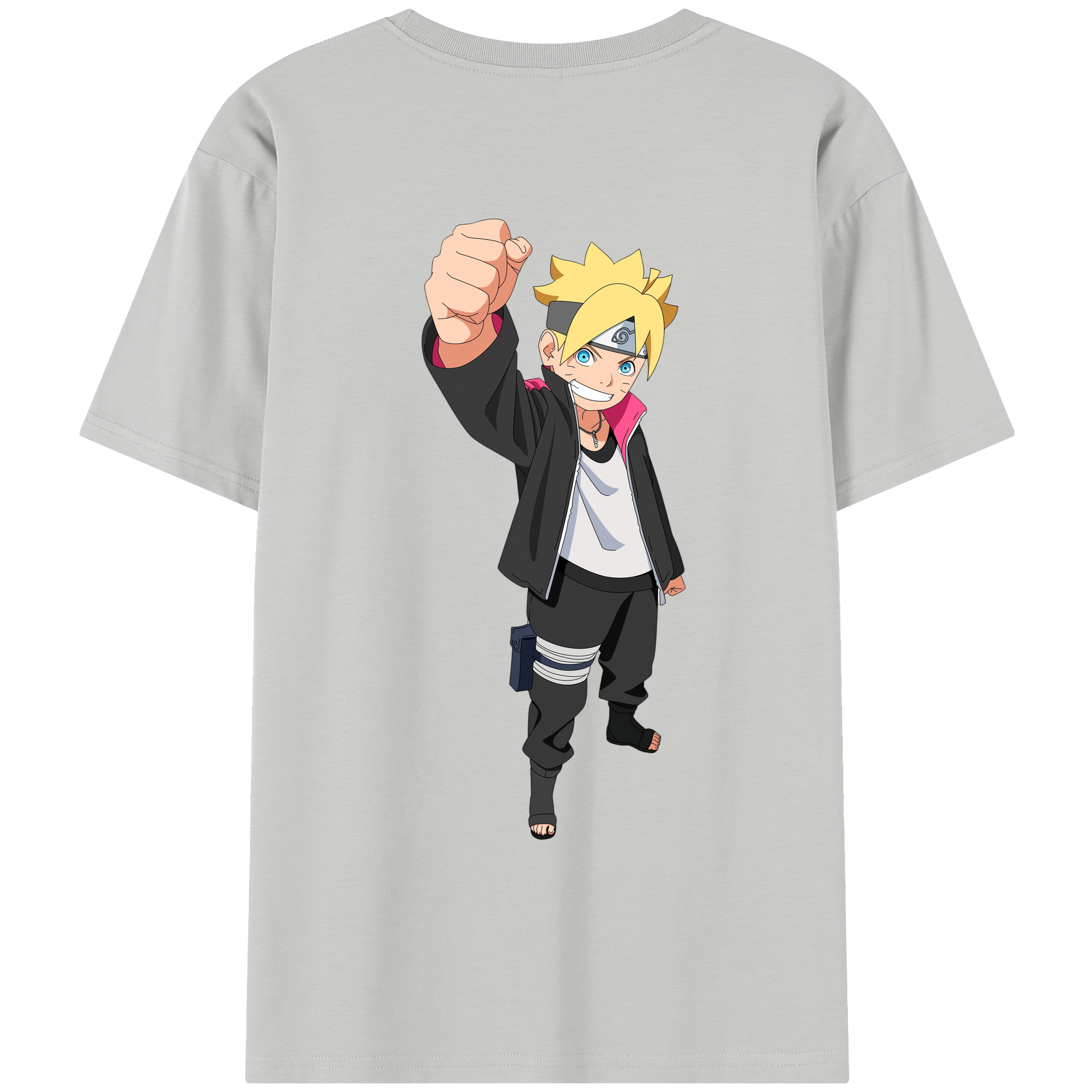 （画像用） NARUTO -ナルト- うずまき ボルト Uzumaki Boruto レディース半袖Tシャツ(バックプリント)