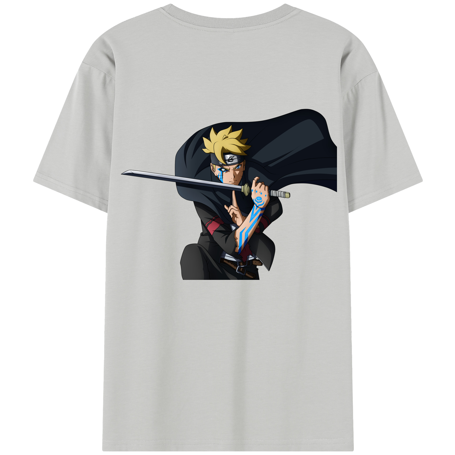 （画像用） NARUTO -ナルト- うずまき ボルト Uzumaki Boruto レディース半袖Tシャツ(バックプリント)