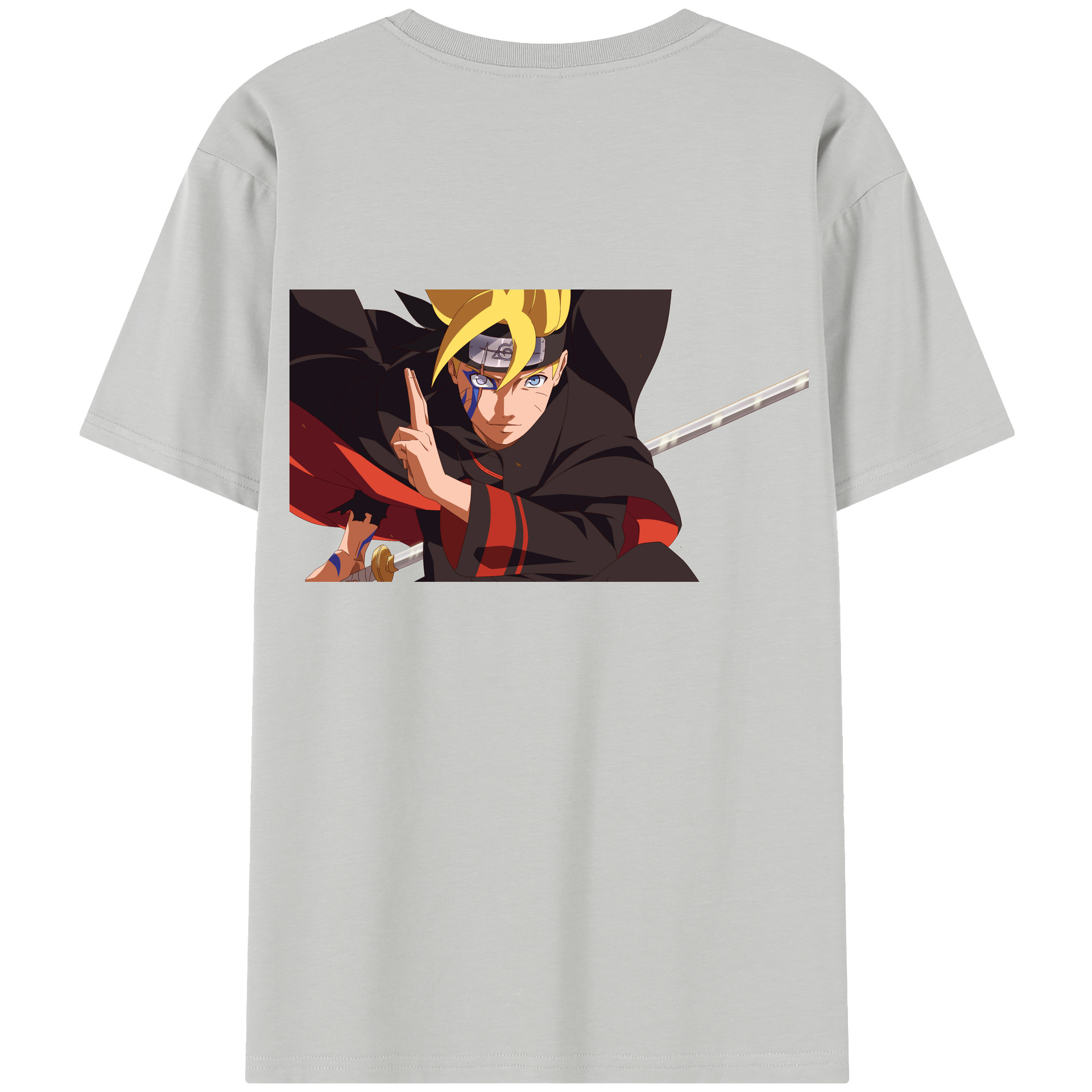 （画像用） NARUTO -ナルト- うずまき ボルト Uzumaki Boruto レディース半袖Tシャツ(バックプリント)