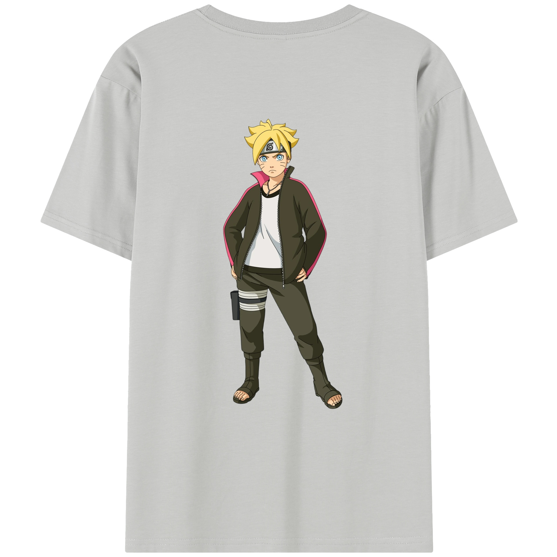 （画像用） NARUTO -ナルト- うずまき ボルト Uzumaki Boruto レディース半袖Tシャツ(バックプリント)