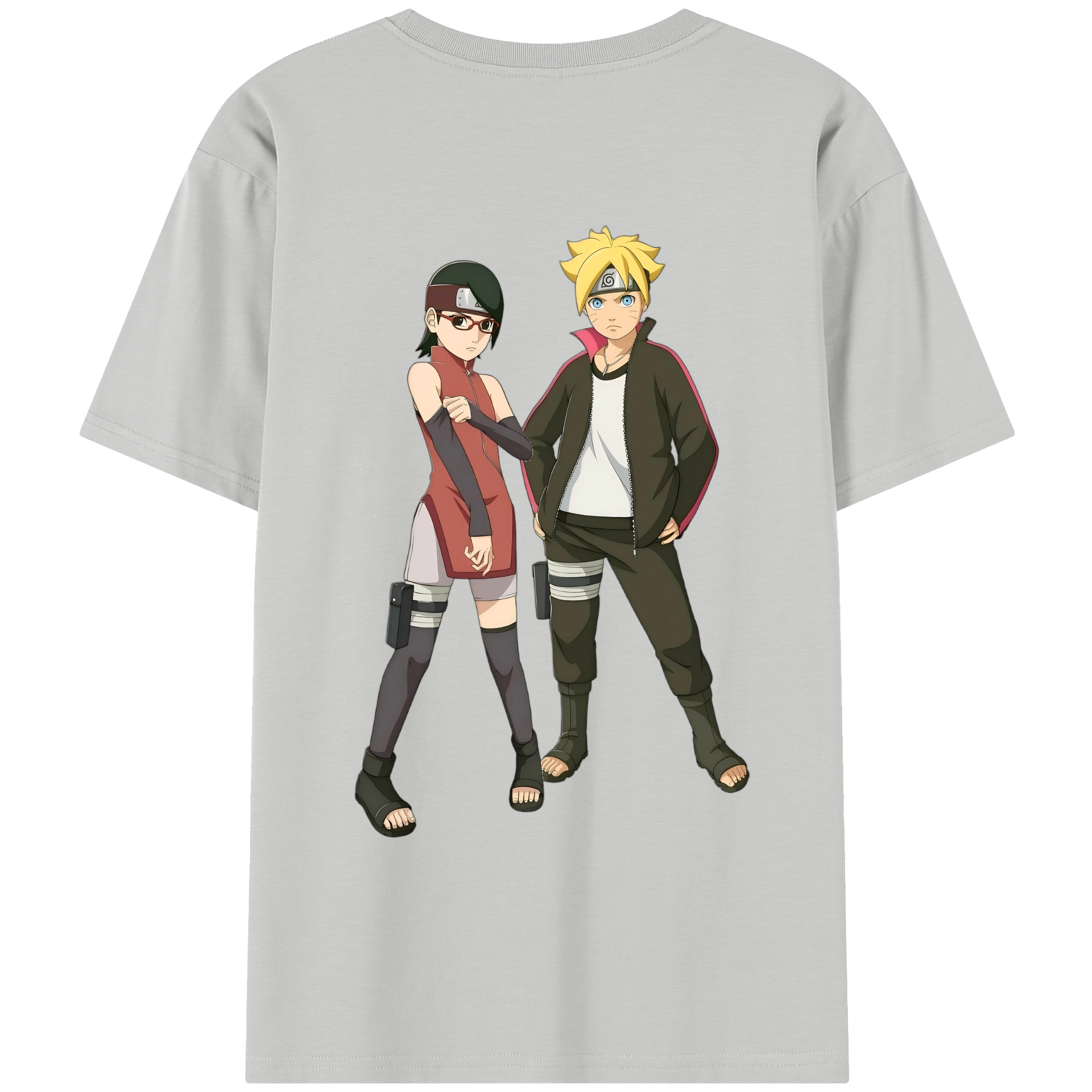 （画像用） NARUTO -ナルト- うずまき ボルト Uzumaki Boruto レディース半袖Tシャツ(バックプリント)