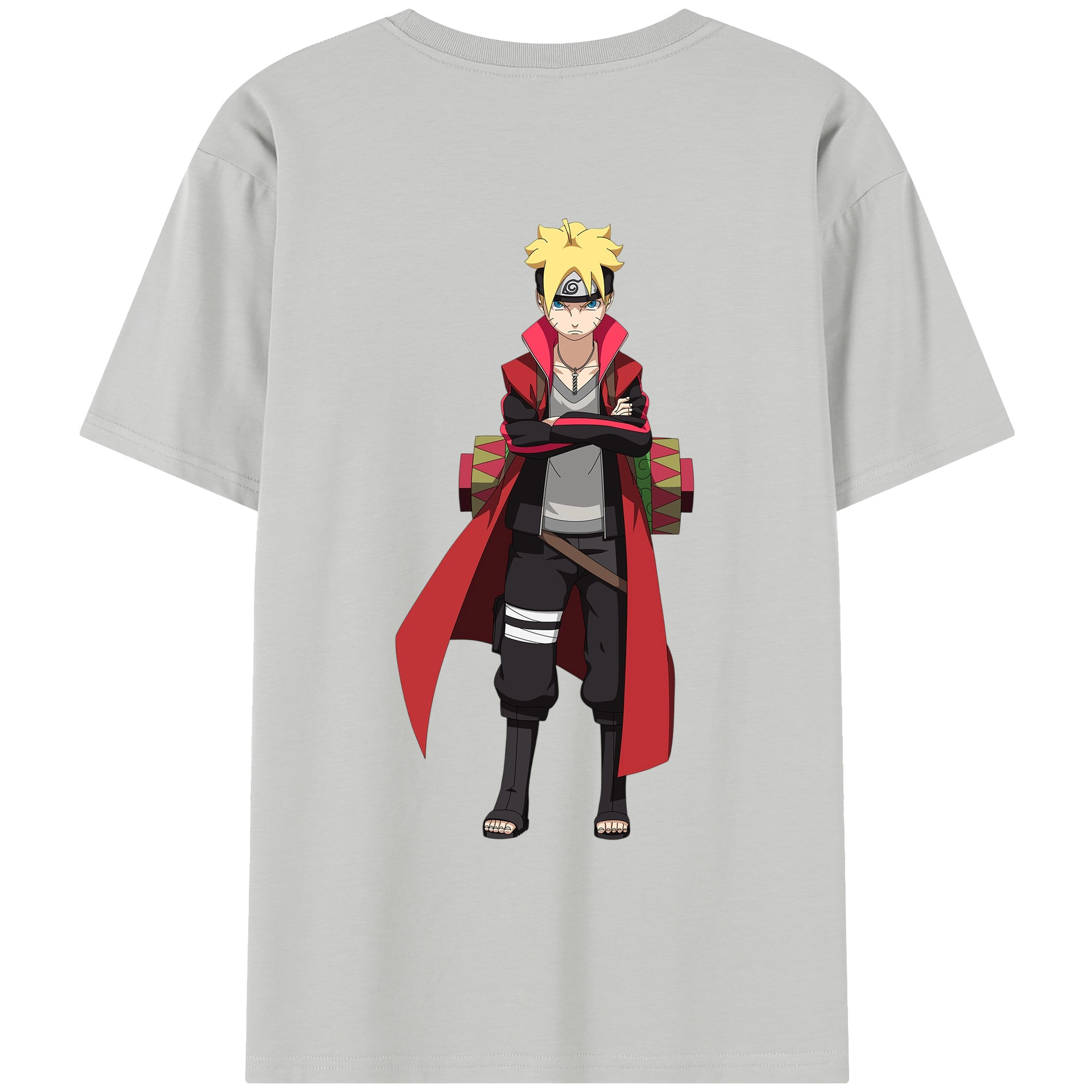 （画像用） NARUTO -ナルト- うずまき ボルト Uzumaki Boruto レディース半袖Tシャツ(バックプリント)