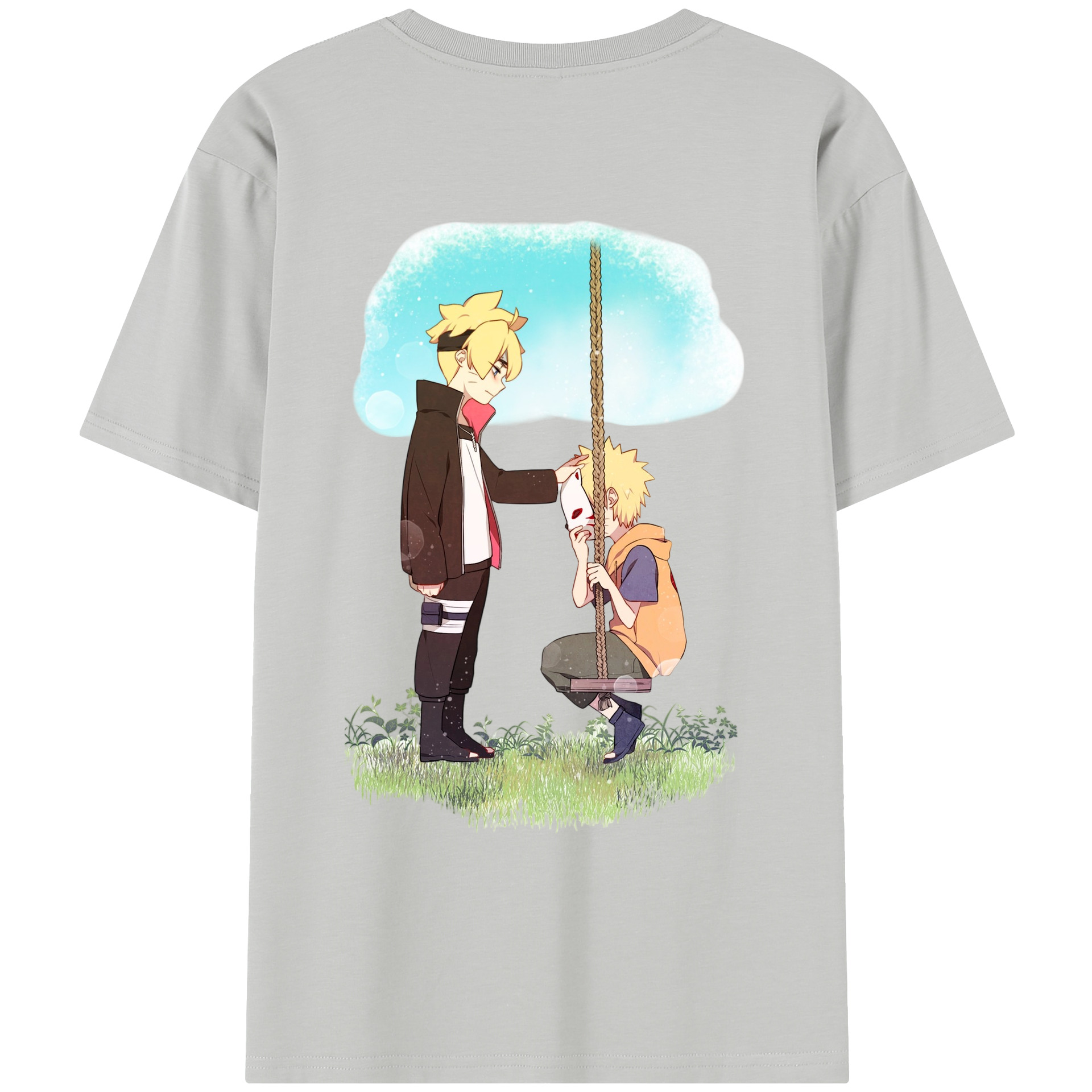 （画像用） NARUTO -ナルト- うずまき ボルト Uzumaki Boruto レディース半袖Tシャツ(バックプリント)