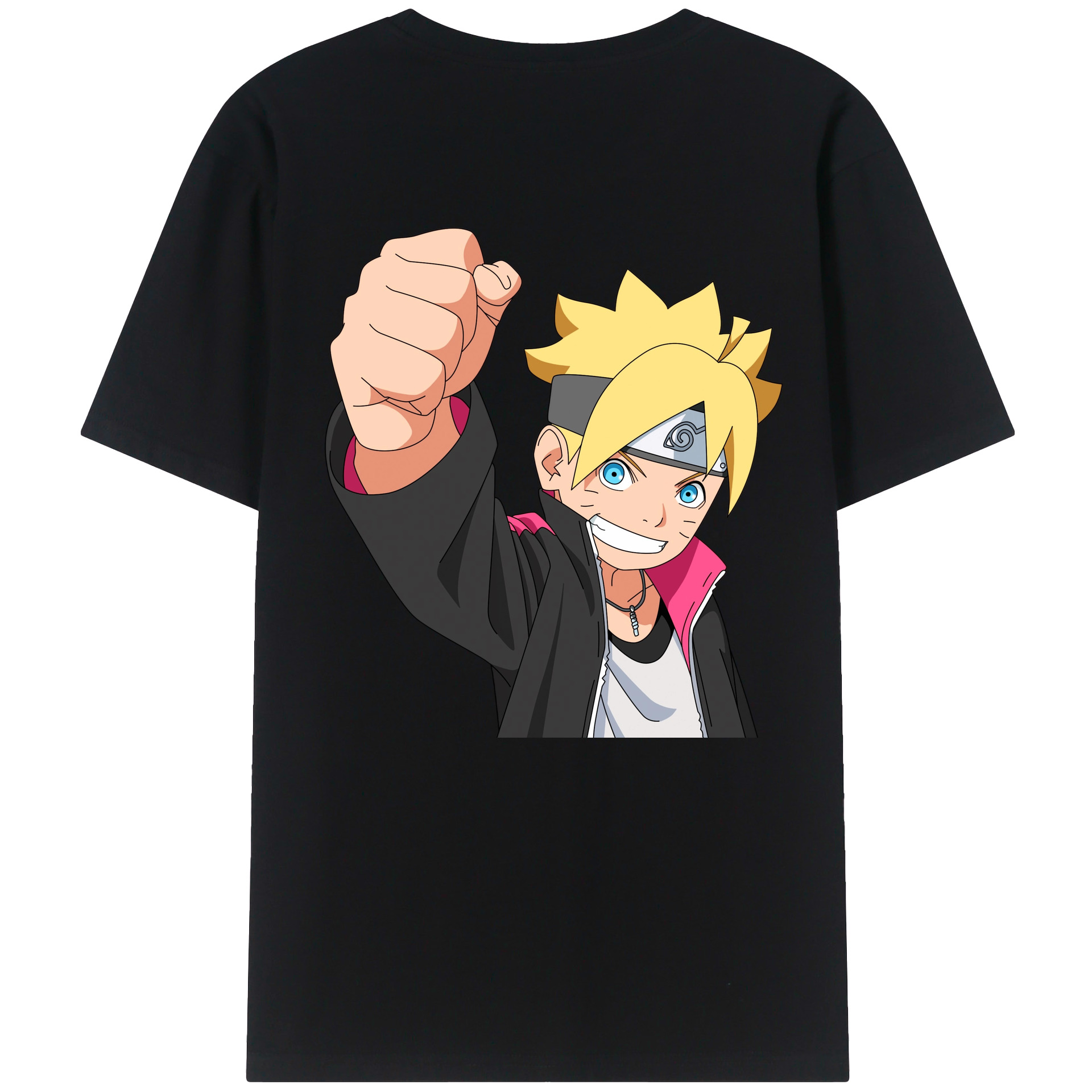 （画像用） NARUTO -ナルト- うずまき ボルト Uzumaki Boruto レディース半袖Tシャツ(バックプリント)