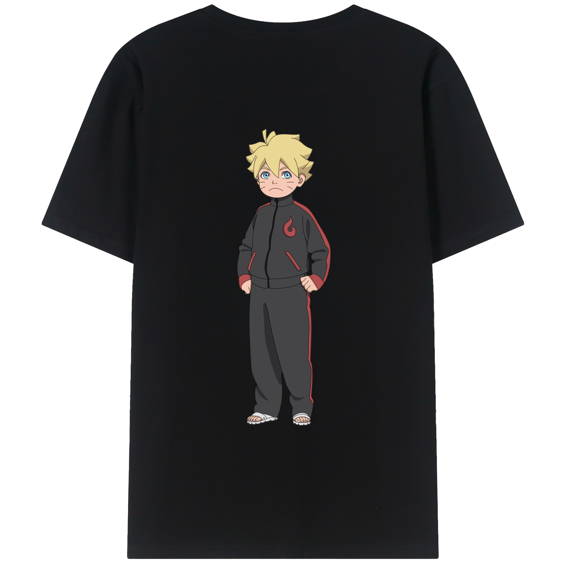 （画像用） NARUTO -ナルト- うずまき ボルト Uzumaki Boruto レディース半袖Tシャツ(バックプリント)