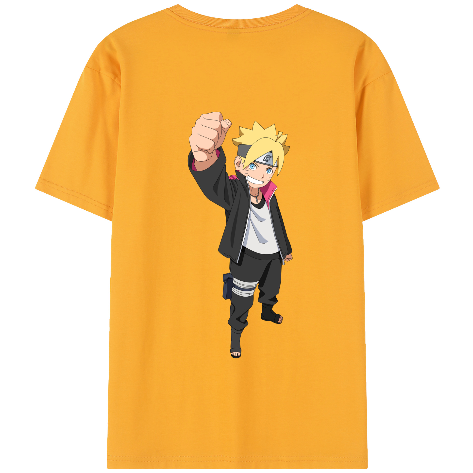 （画像用） NARUTO -ナルト- うずまき ボルト Uzumaki Boruto レディース半袖Tシャツ(バックプリント)