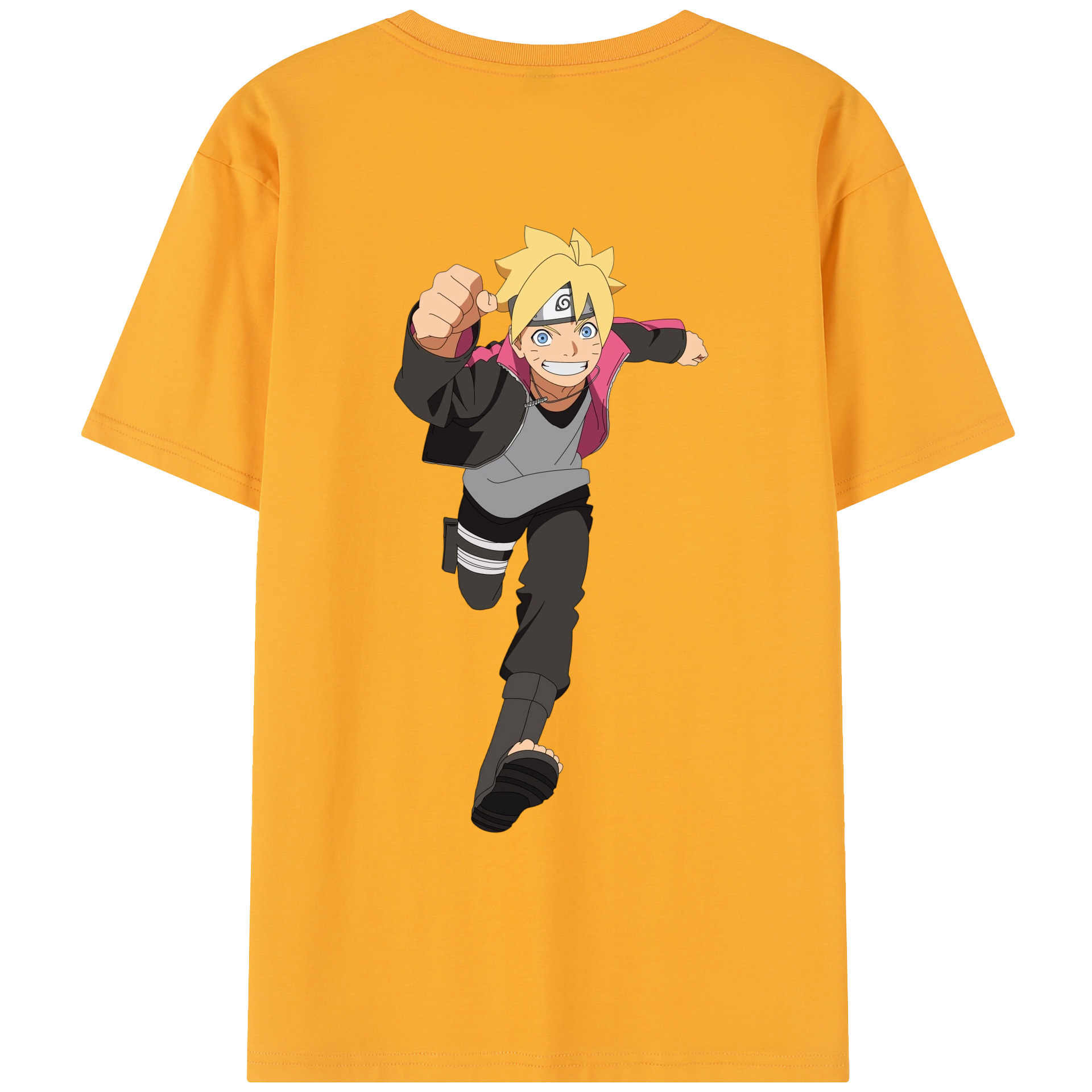 （画像用） NARUTO -ナルト- うずまき ボルト Uzumaki Boruto レディース半袖Tシャツ(バックプリント)