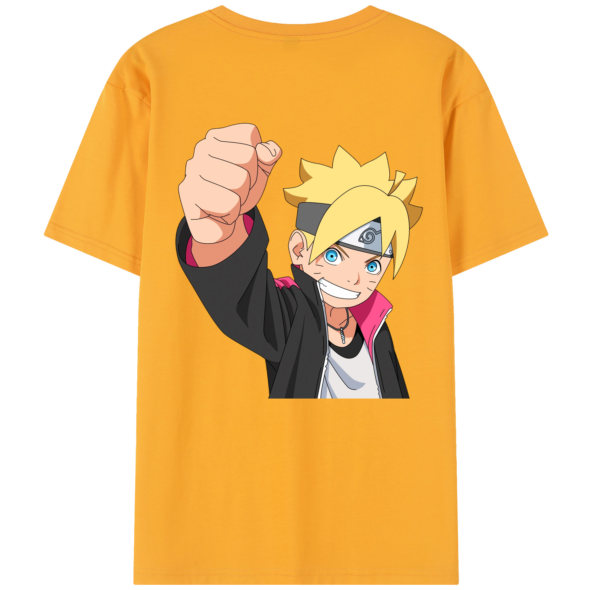 （画像用） NARUTO -ナルト- うずまき ボルト Uzumaki Boruto レディース半袖Tシャツ(バックプリント)