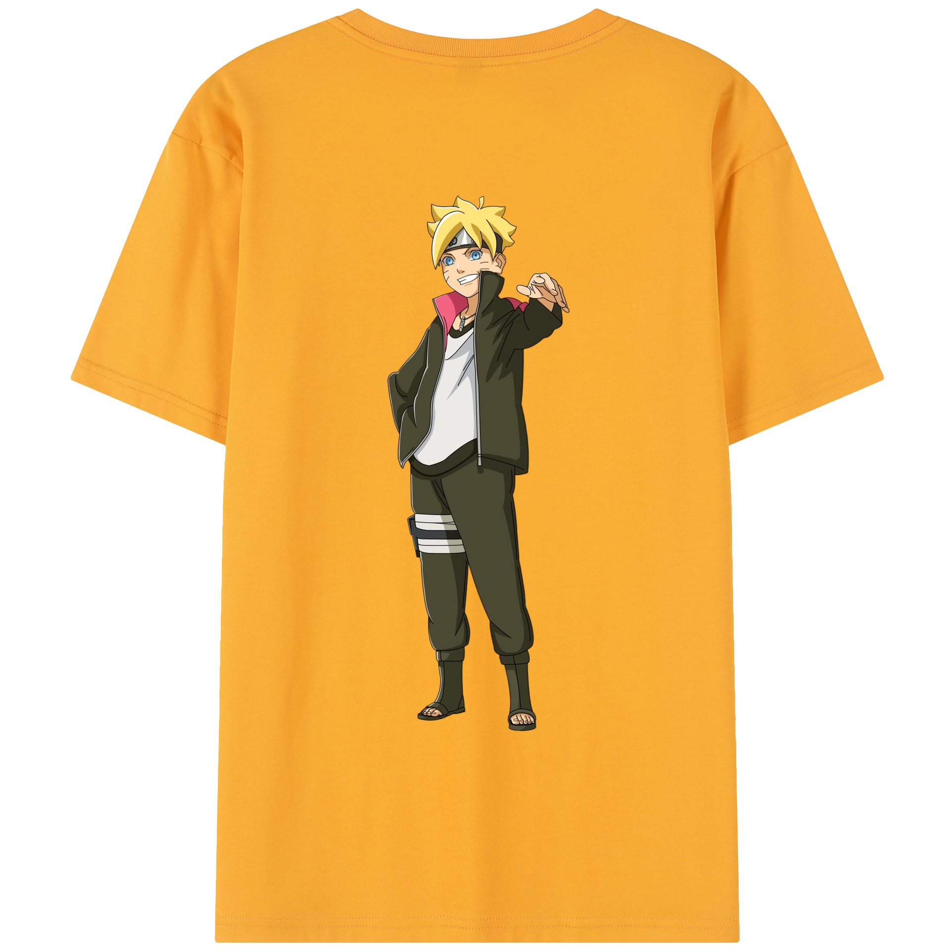 （画像用） NARUTO -ナルト- うずまき ボルト Uzumaki Boruto レディース半袖Tシャツ(バックプリント)