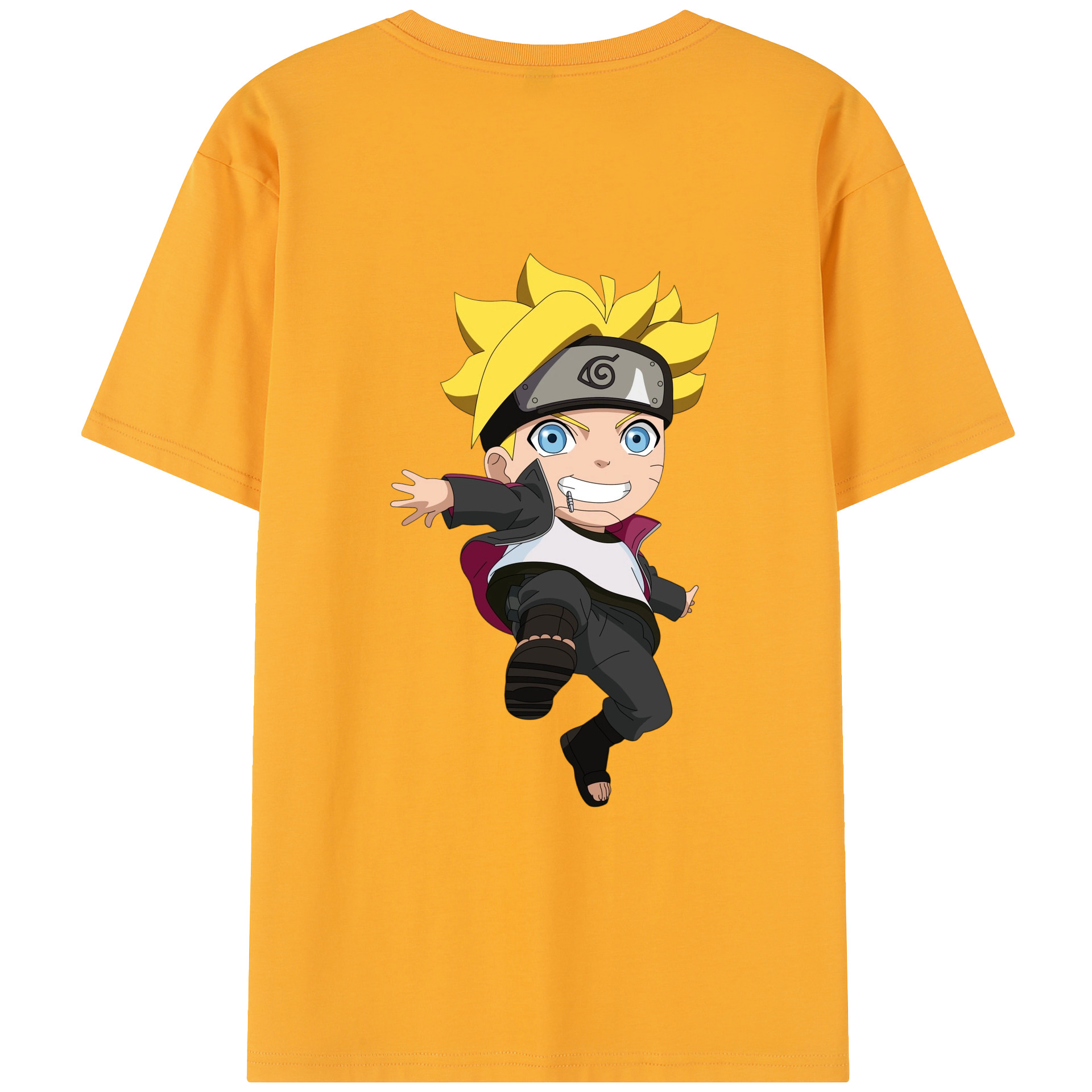 （画像用） NARUTO -ナルト- うずまき ボルト Uzumaki Boruto レディース半袖Tシャツ(バックプリント)
