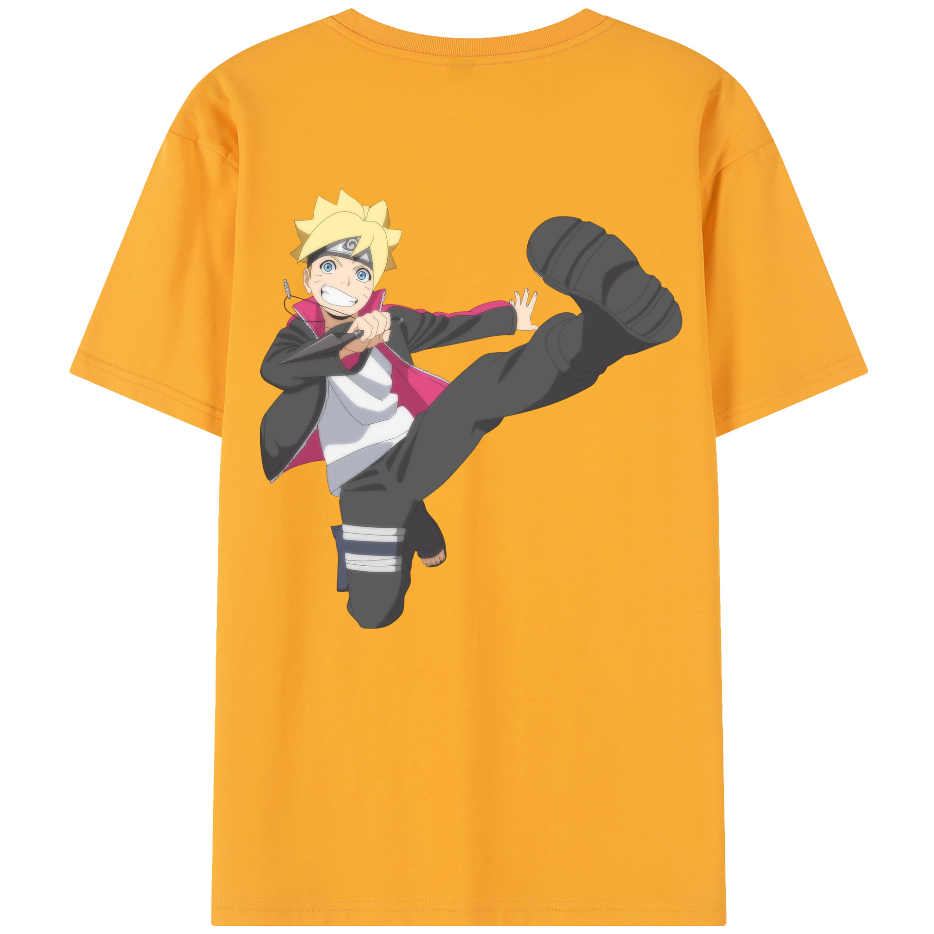 （画像用） NARUTO -ナルト- うずまき ボルト Uzumaki Boruto レディース半袖Tシャツ(バックプリント)