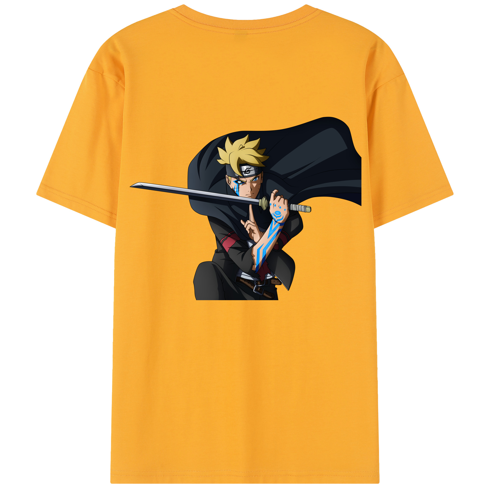 （画像用） NARUTO -ナルト- うずまき ボルト Uzumaki Boruto レディース半袖Tシャツ(バックプリント)