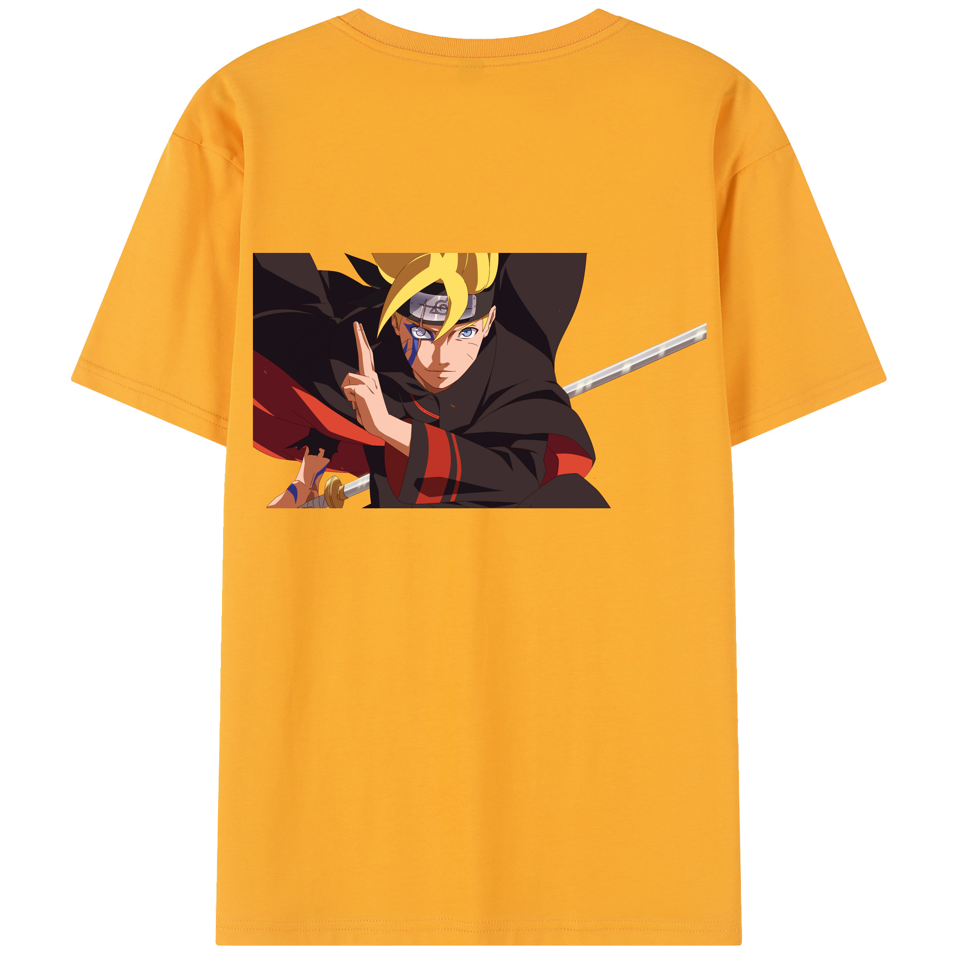 （画像用） NARUTO -ナルト- うずまき ボルト Uzumaki Boruto レディース半袖Tシャツ(バックプリント)
