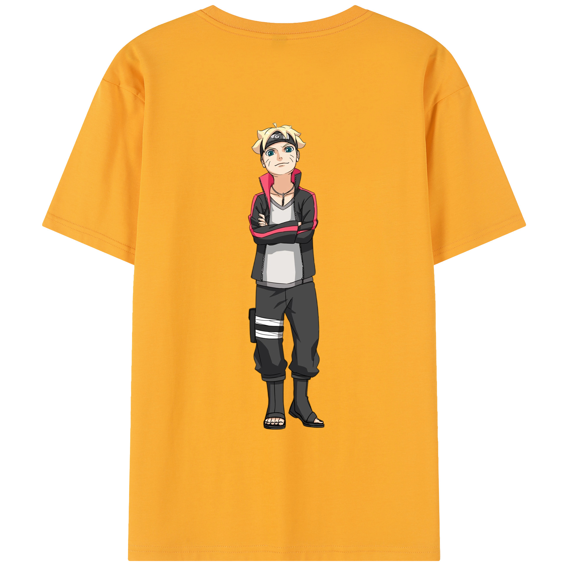 （画像用） NARUTO -ナルト- うずまき ボルト Uzumaki Boruto レディース半袖Tシャツ(バックプリント)