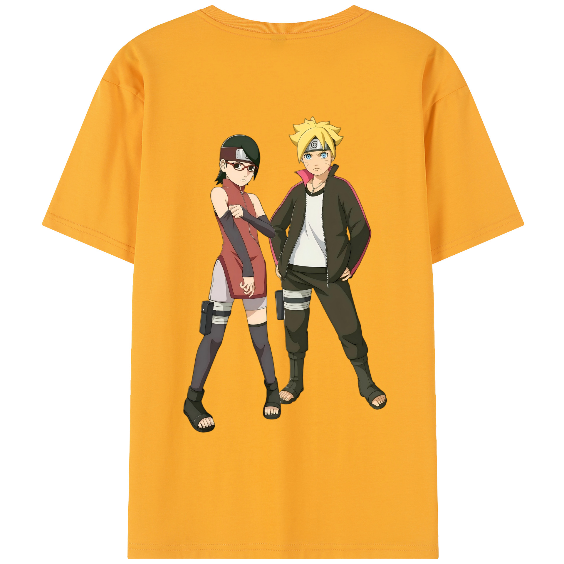 （画像用） NARUTO -ナルト- うずまき ボルト Uzumaki Boruto レディース半袖Tシャツ(バックプリント)