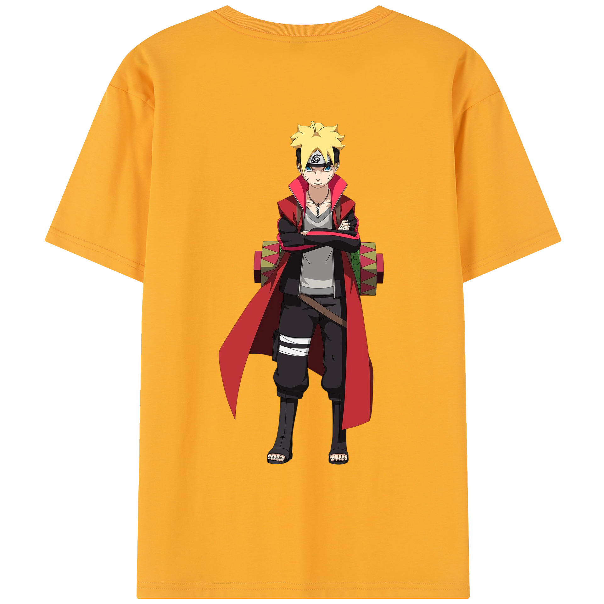 （画像用） NARUTO -ナルト- うずまき ボルト Uzumaki Boruto レディース半袖Tシャツ(バックプリント)