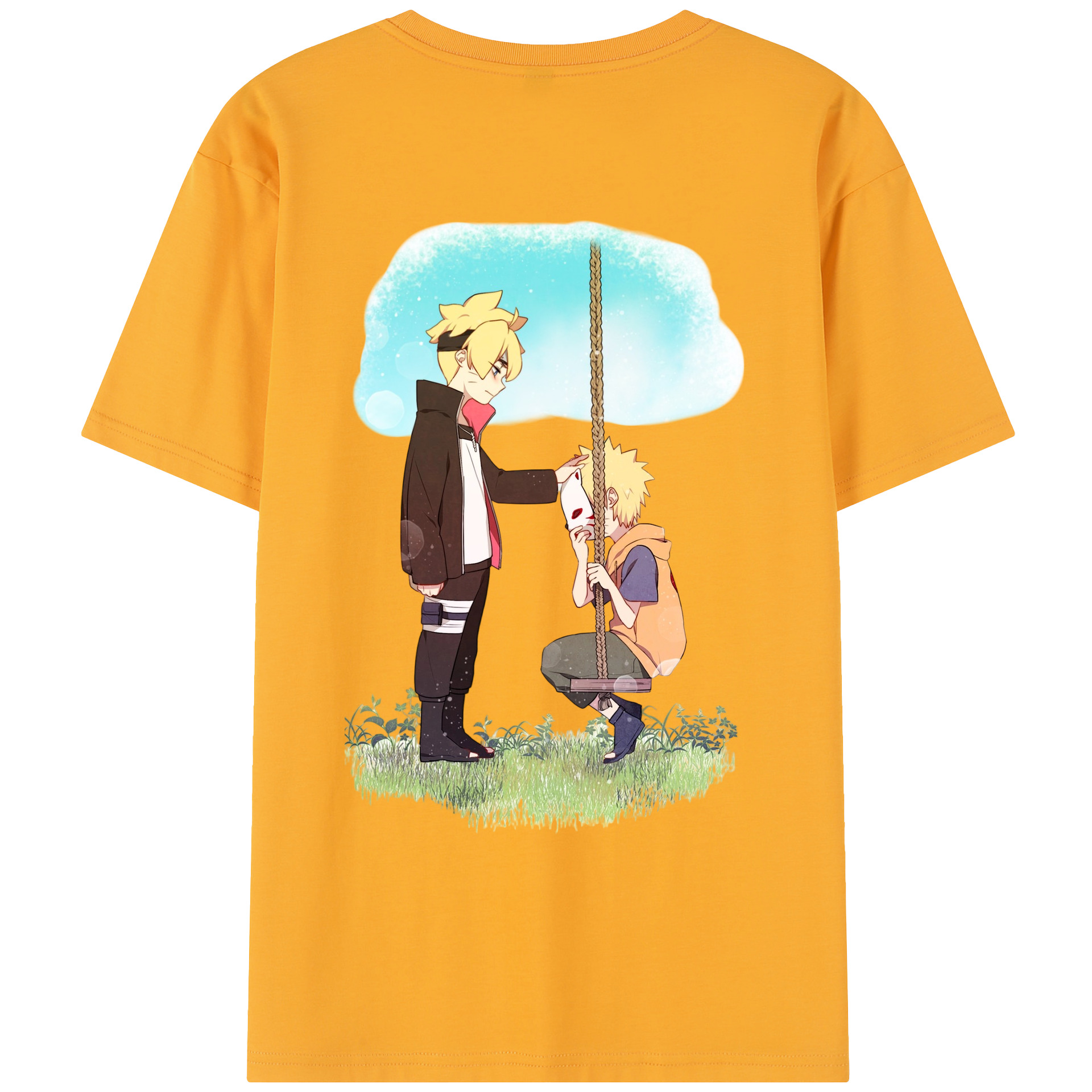 （画像用） NARUTO -ナルト- うずまき ボルト Uzumaki Boruto レディース半袖Tシャツ(バックプリント)