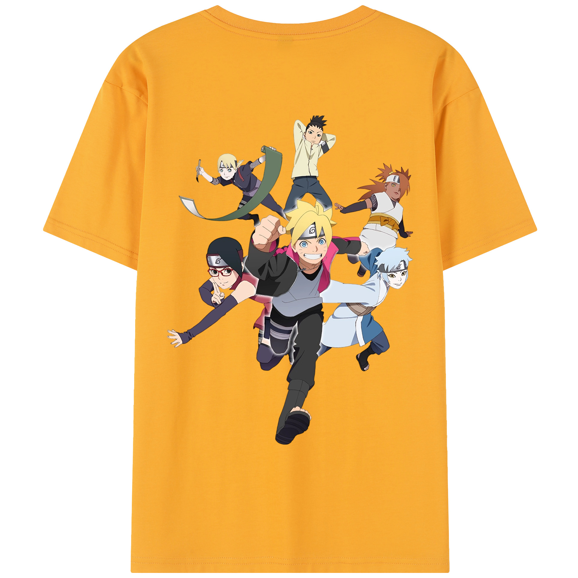 （画像用） NARUTO -ナルト- うずまき ボルト Uzumaki Boruto レディース半袖Tシャツ(バックプリント)