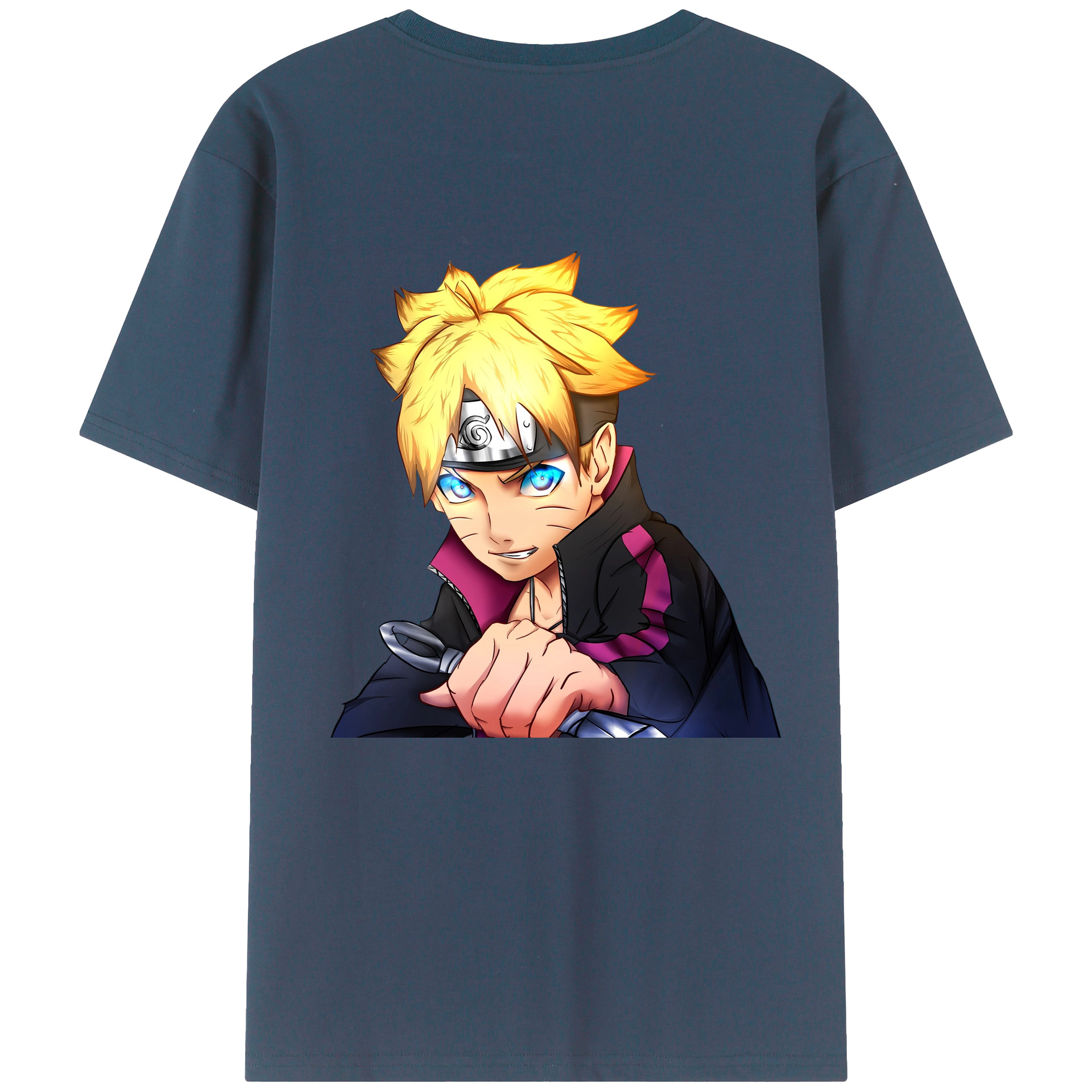 （画像用） NARUTO -ナルト- うずまき ボルト Uzumaki Boruto レディース半袖Tシャツ(バックプリント)