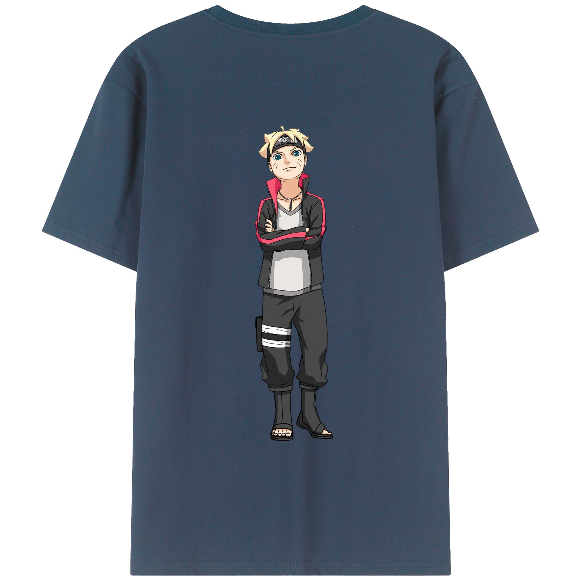 （画像用） NARUTO -ナルト- うずまき ボルト Uzumaki Boruto レディース半袖Tシャツ(バックプリント)