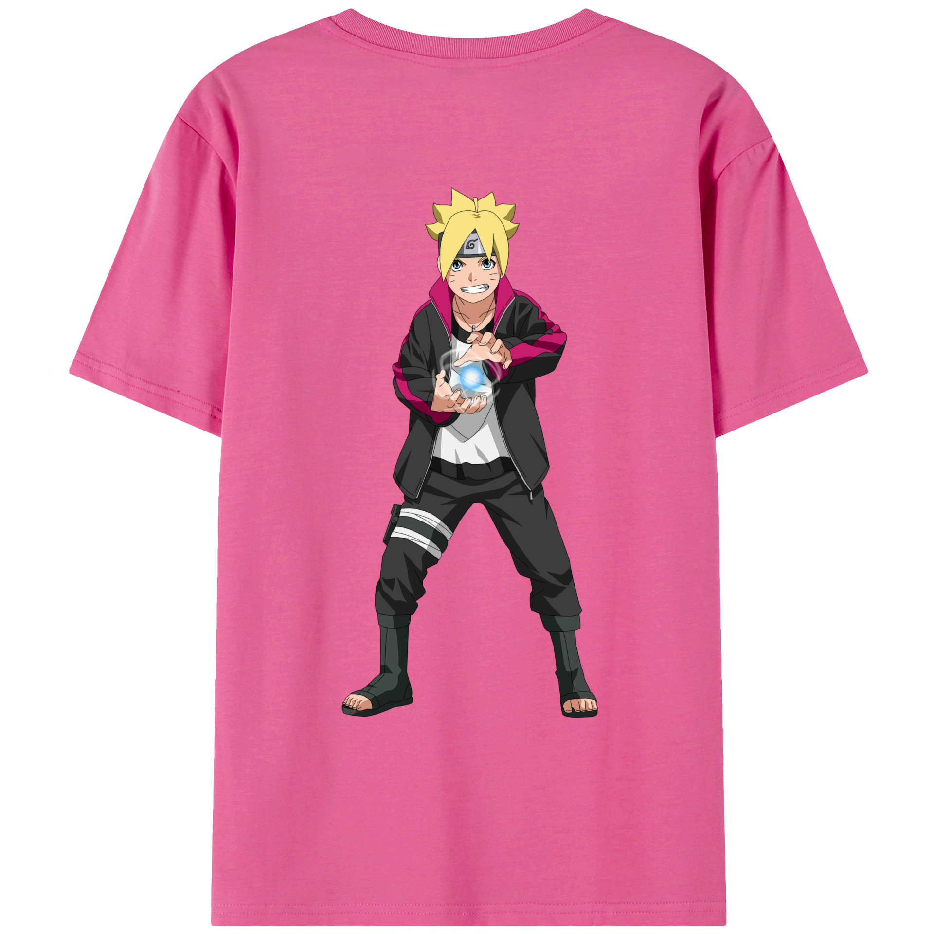 （画像用） NARUTO -ナルト- うずまき ボルト Uzumaki Boruto レディース半袖Tシャツ(バックプリント)