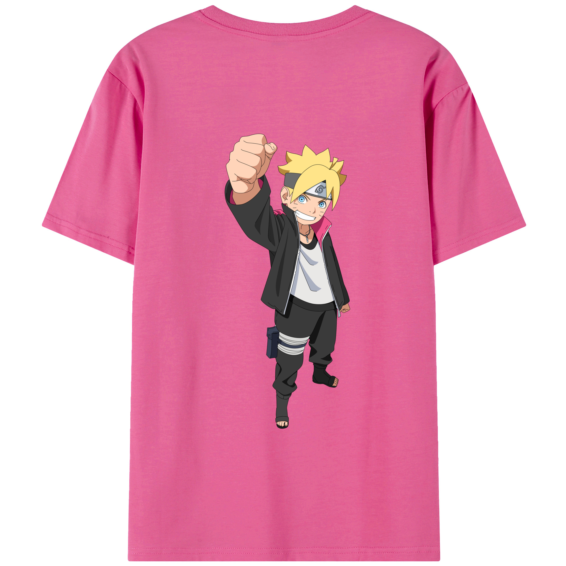 （画像用） NARUTO -ナルト- うずまき ボルト Uzumaki Boruto レディース半袖Tシャツ(バックプリント)
