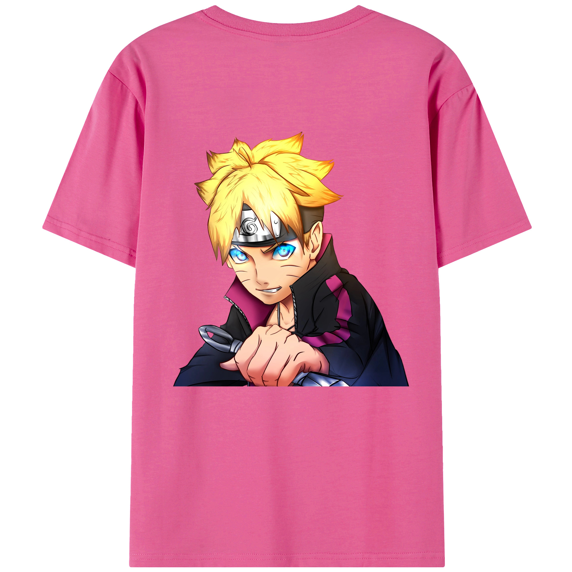 （画像用） NARUTO -ナルト- うずまき ボルト Uzumaki Boruto レディース半袖Tシャツ(バックプリント)